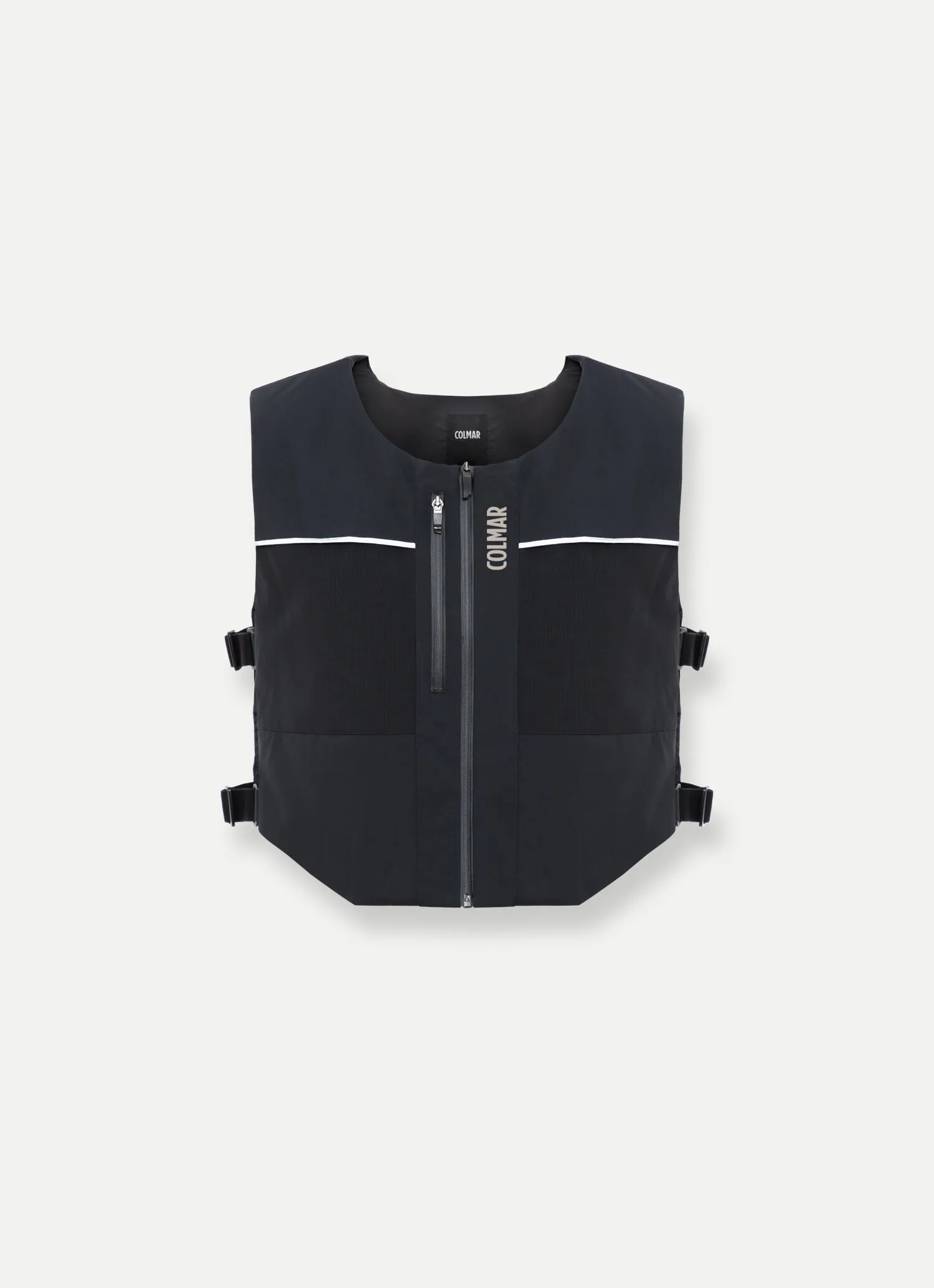 Stretch fabric gilet with chest pocket