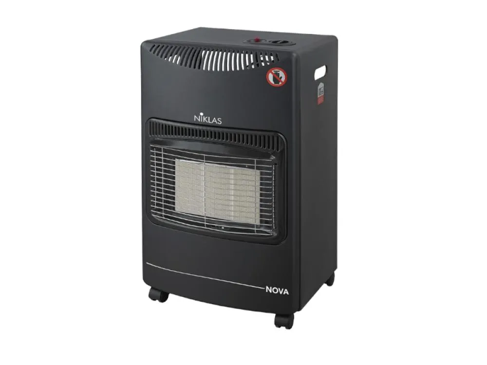Stufa a gas niklas nova infrarossi 4200w 120mc colore nero Niklas