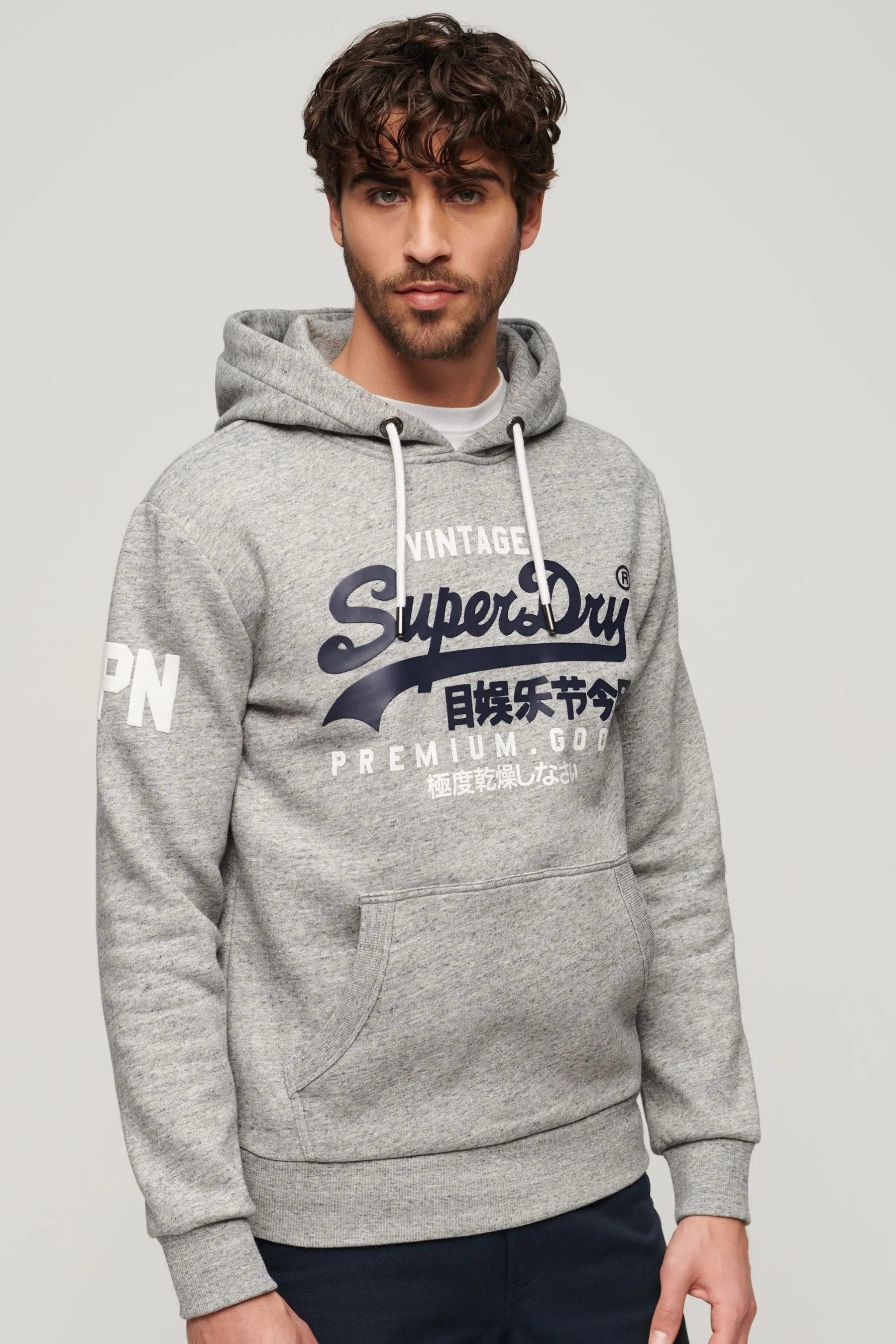 Superdry con cappuccio con logo vintage