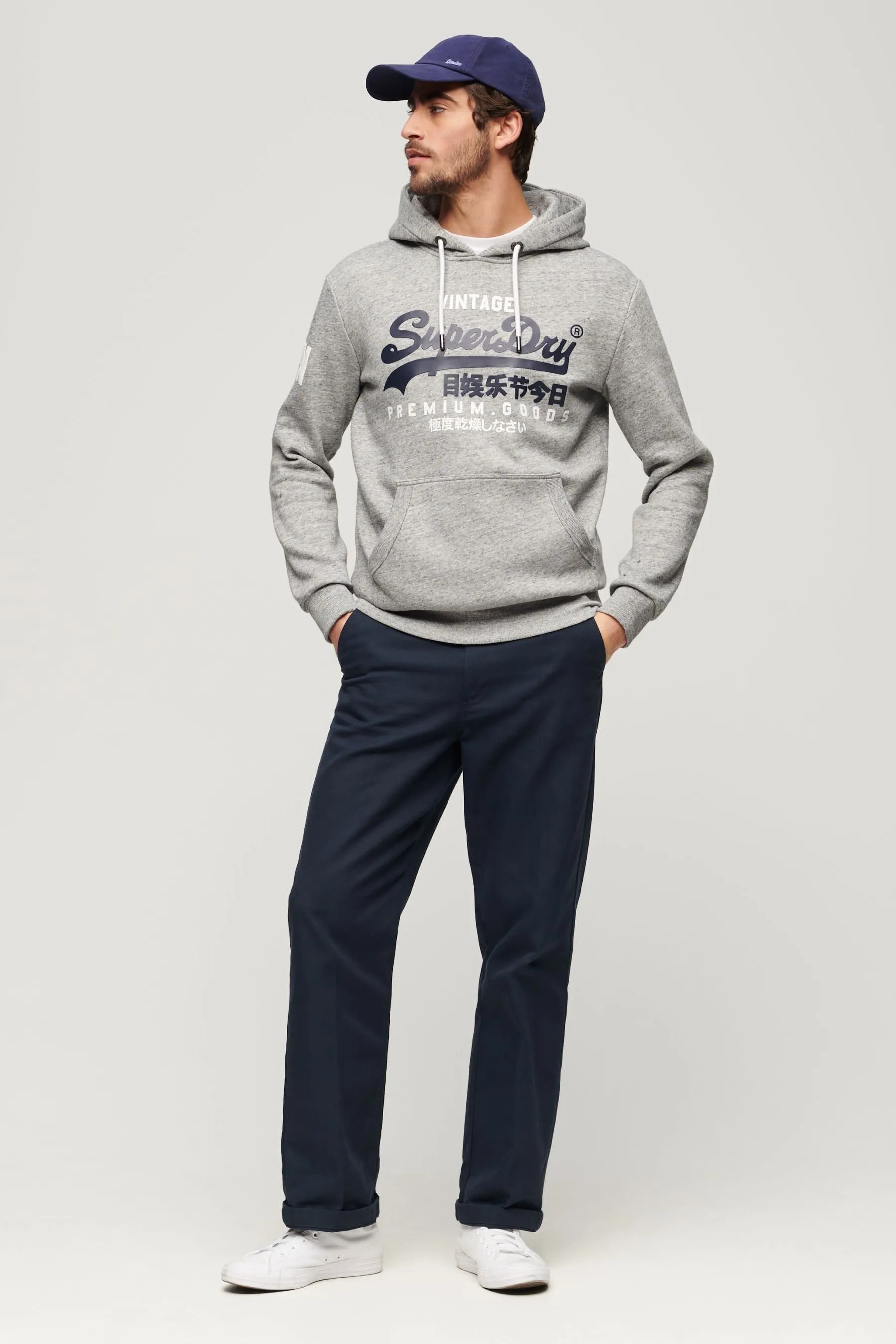 Superdry con cappuccio con logo vintage