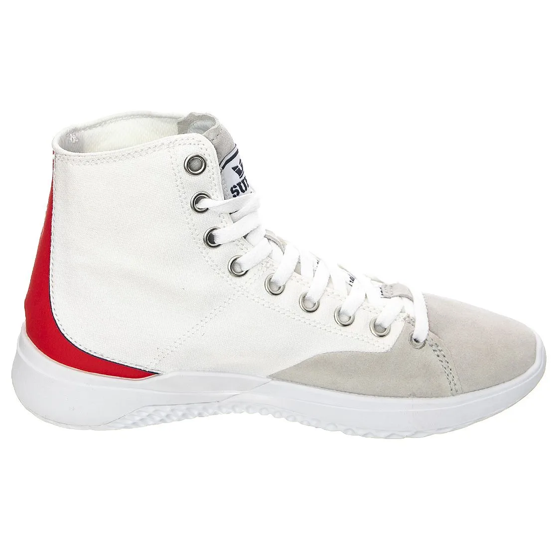 SUPRA Statik - Scarpe Stringate Profilo Alto Uomo Bianche     