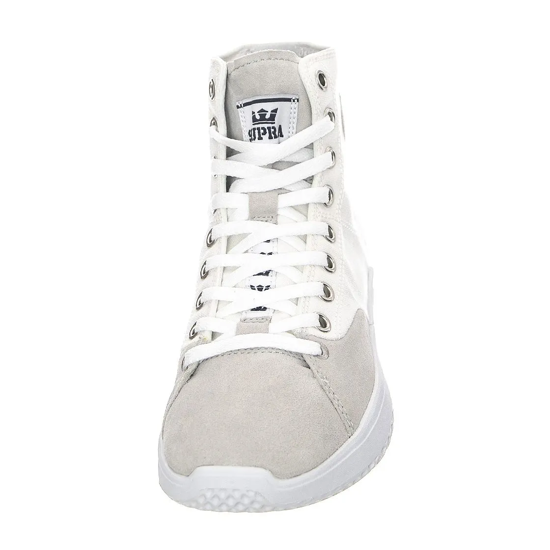 SUPRA Statik - Scarpe Stringate Profilo Alto Uomo Bianche     