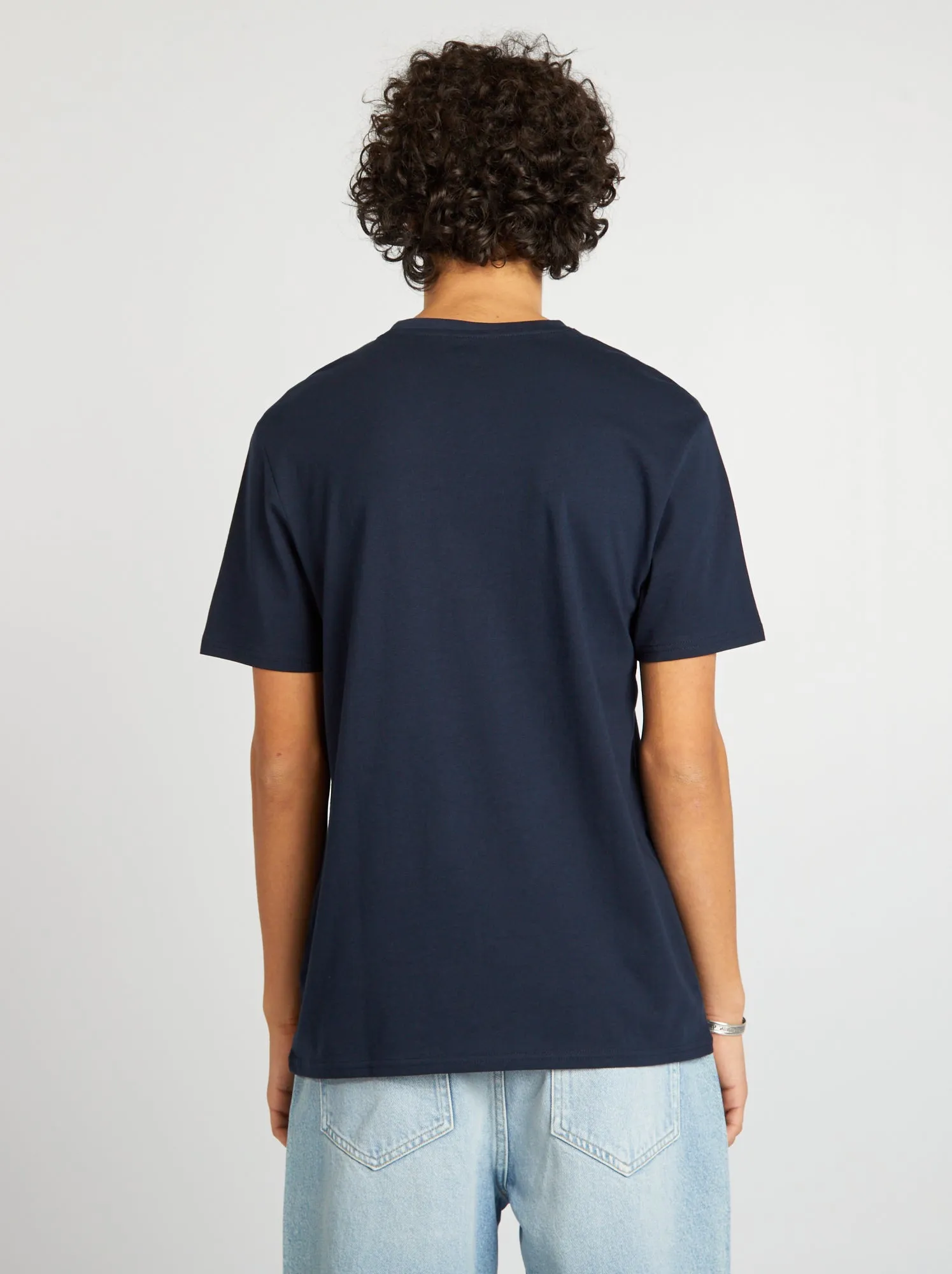 T-shirt a maniche corte con scritte - BLU