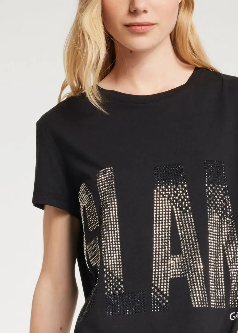 T-shirt con strass