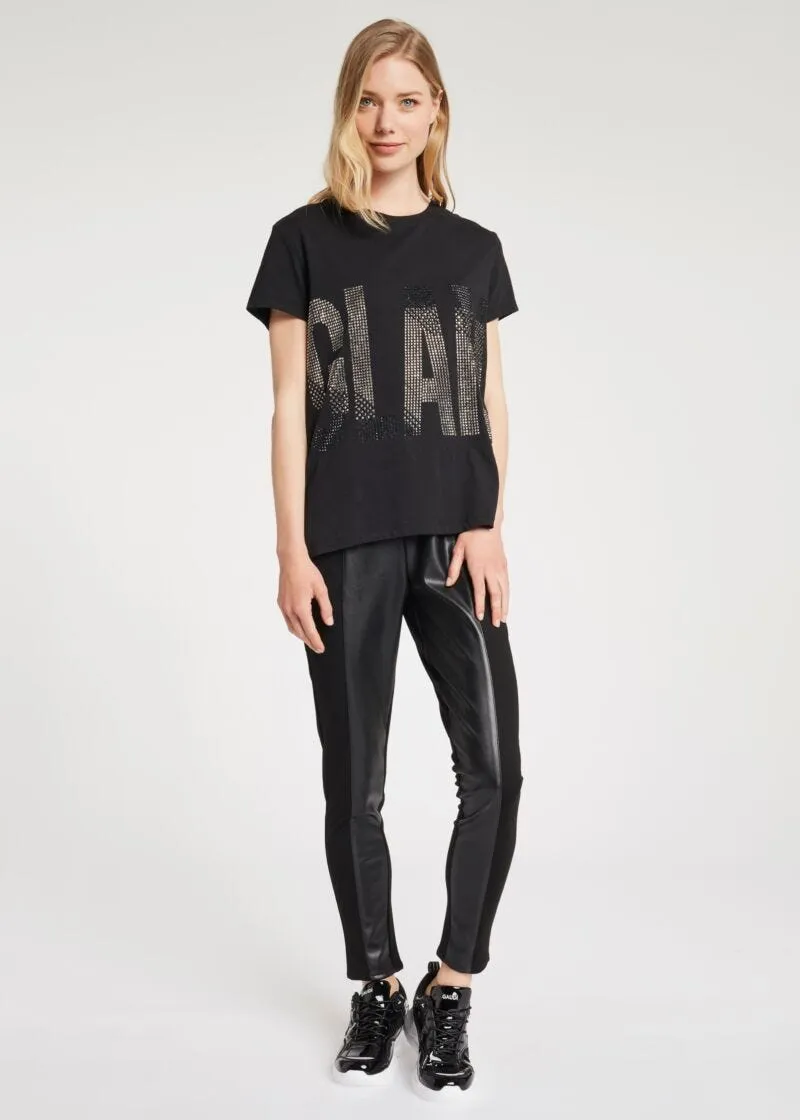 T-shirt con strass