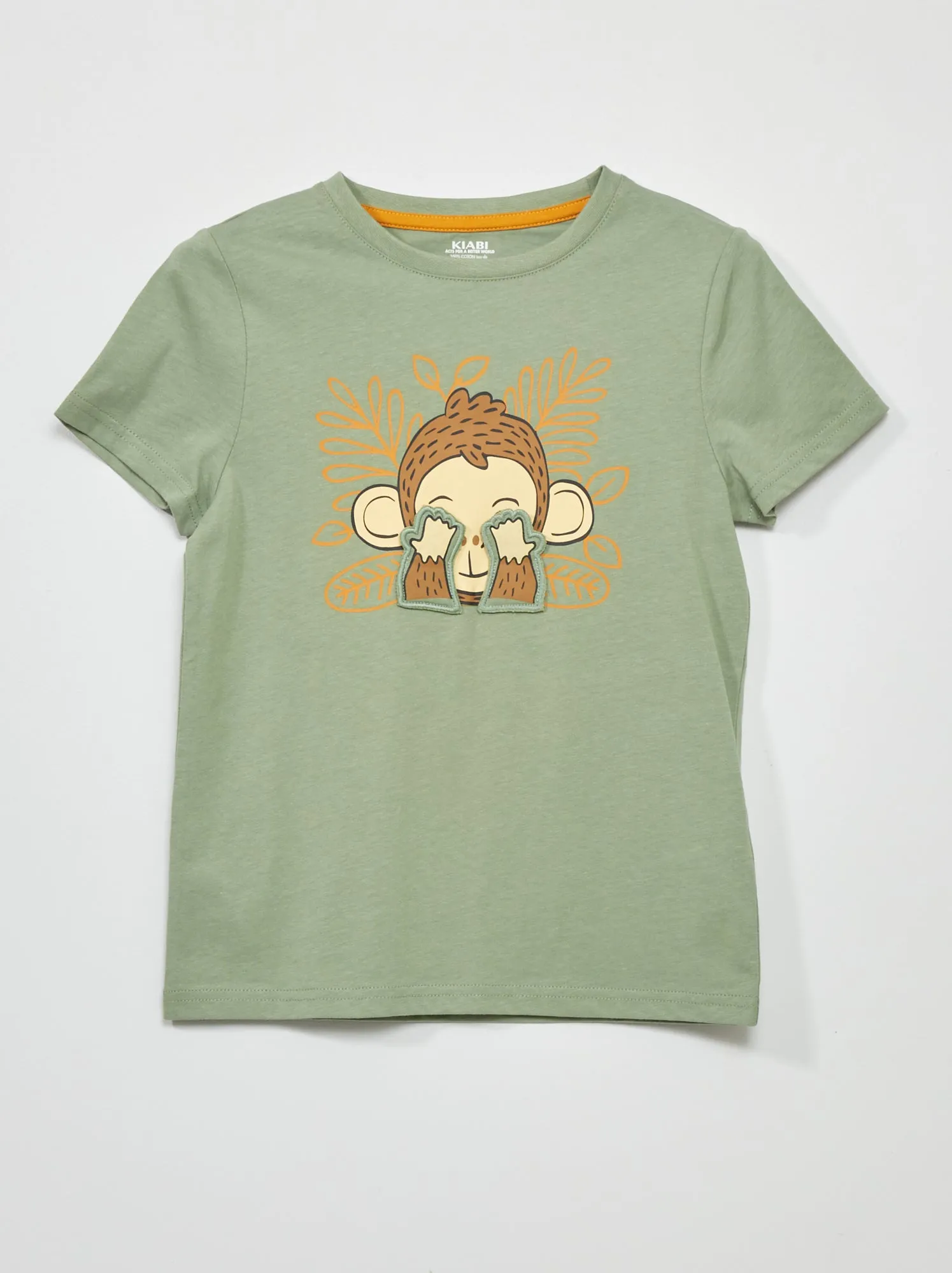 T-shirt in jersey con decorazione ludica - KAKI