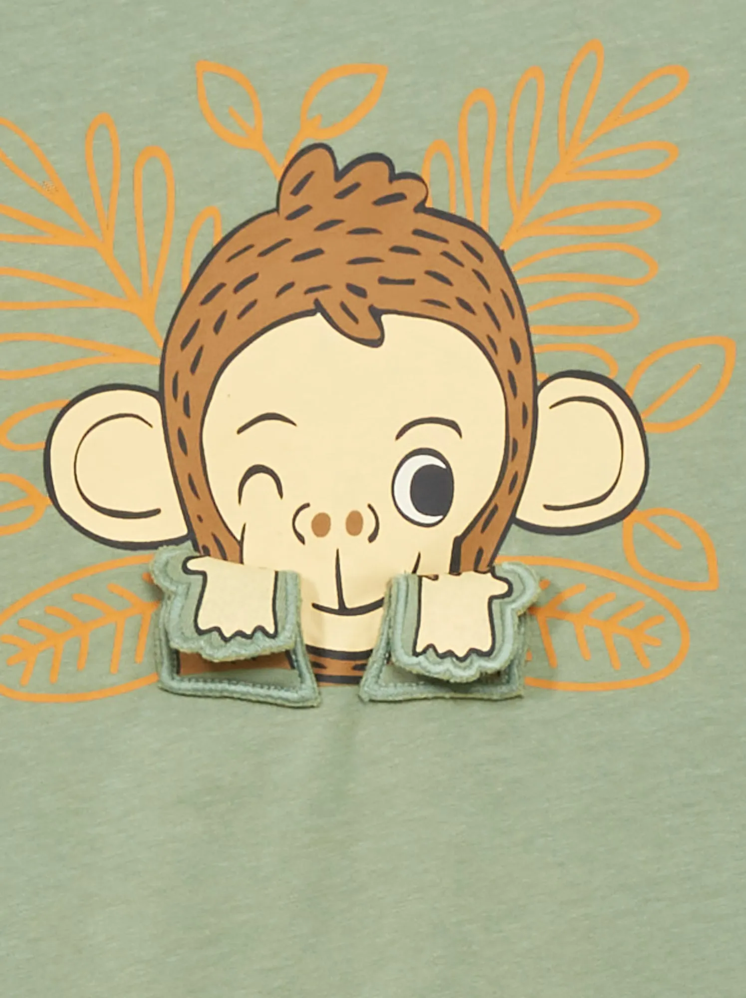 T-shirt in jersey con decorazione ludica - KAKI