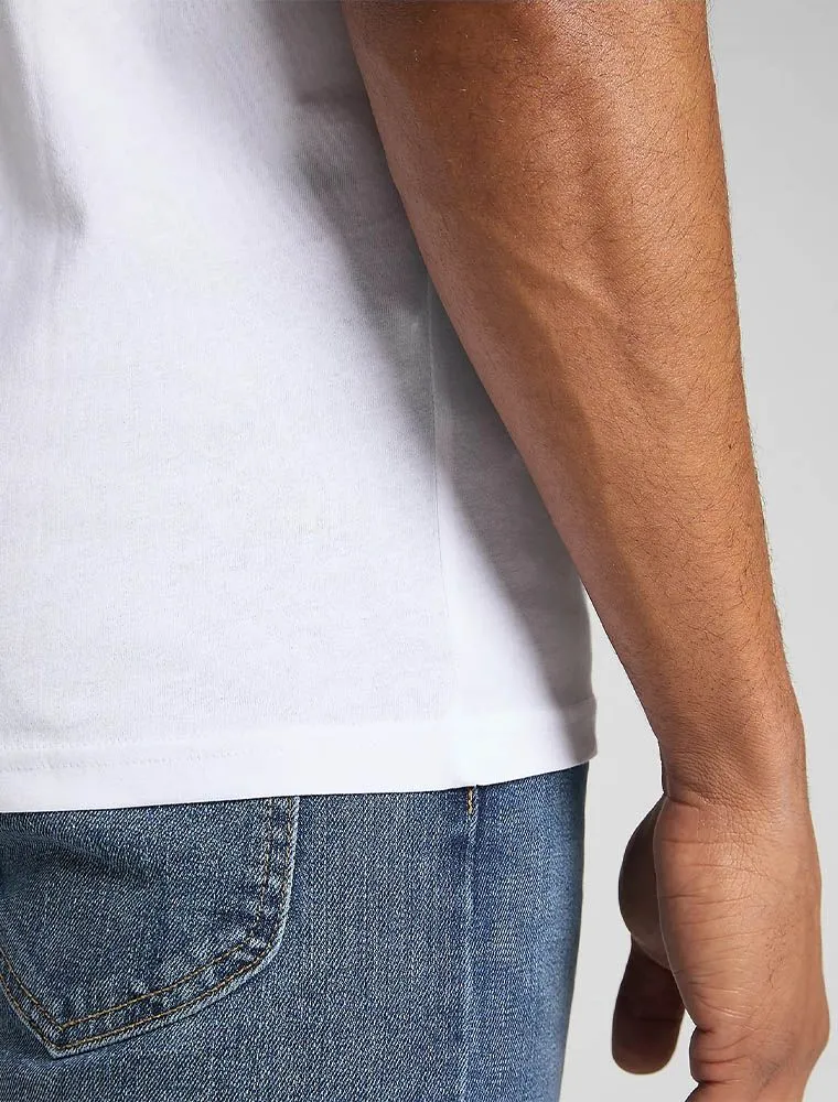T-shirt Manica Corta Lee - White