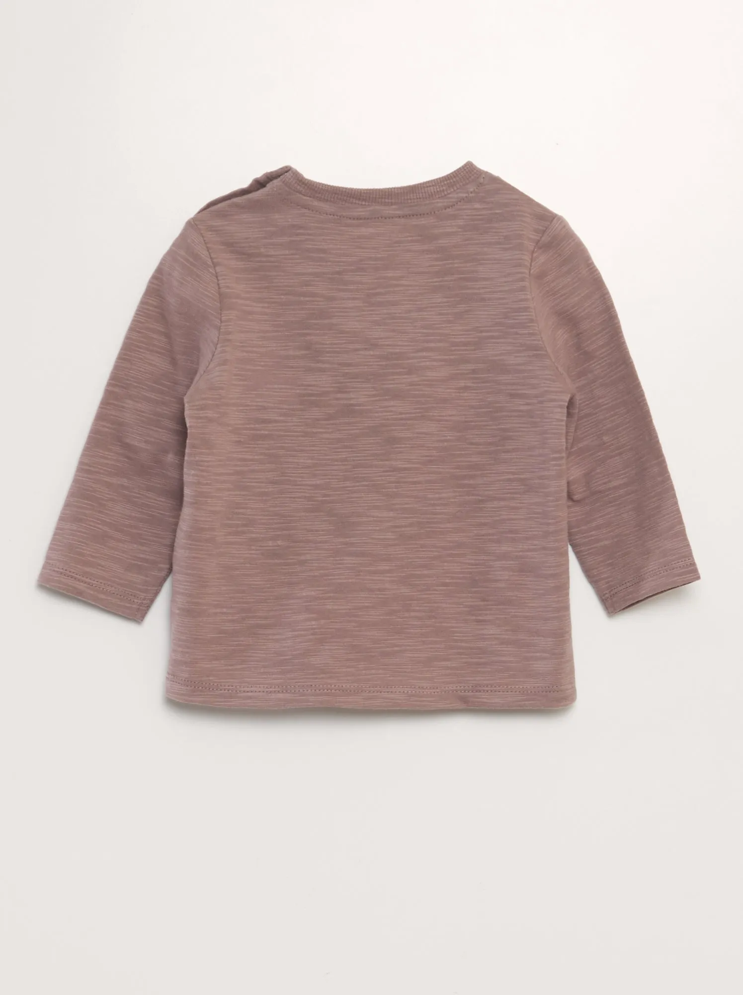 T-shirt scollo tondo con tasca - VIOLA