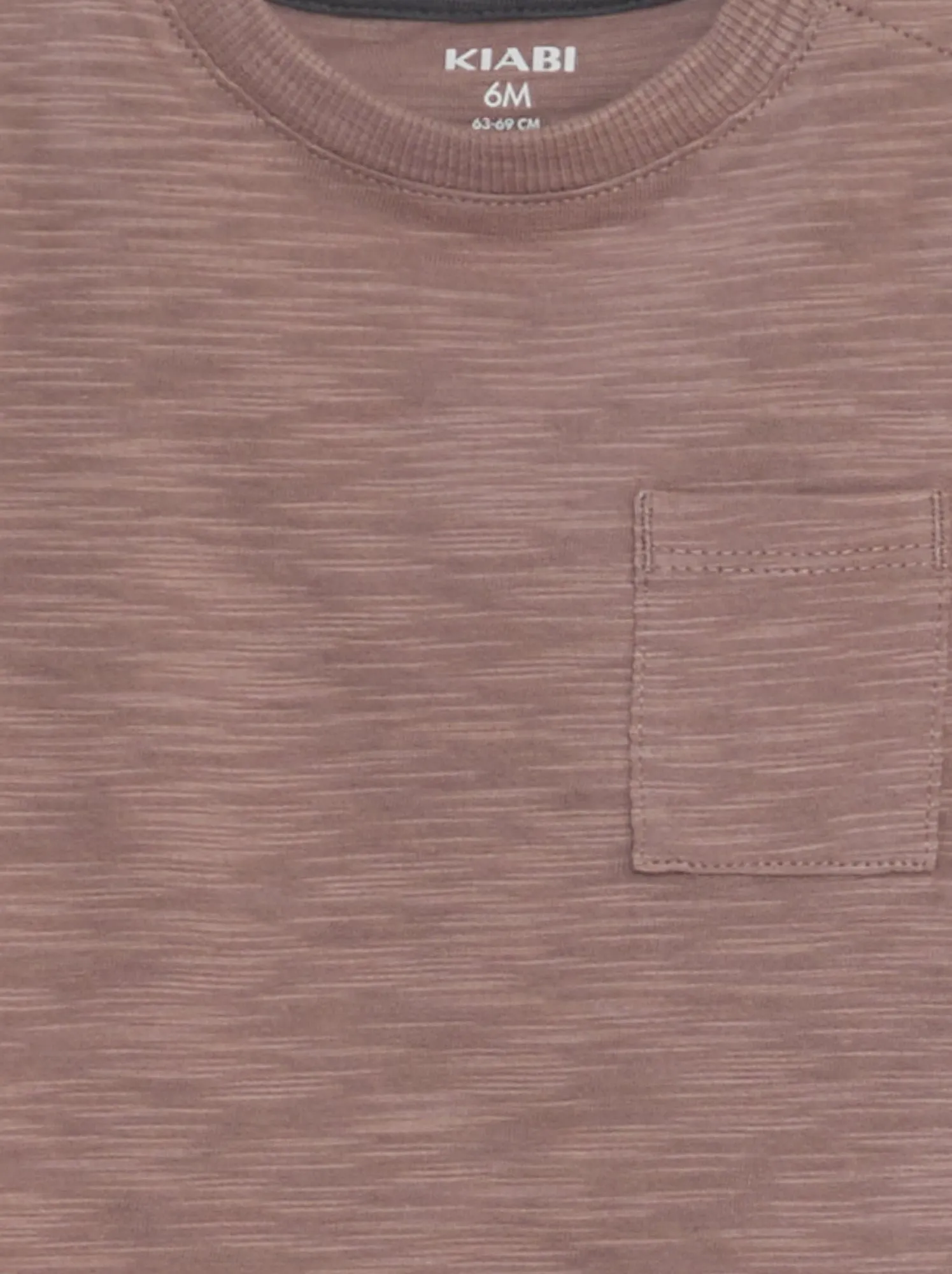 T-shirt scollo tondo con tasca - VIOLA