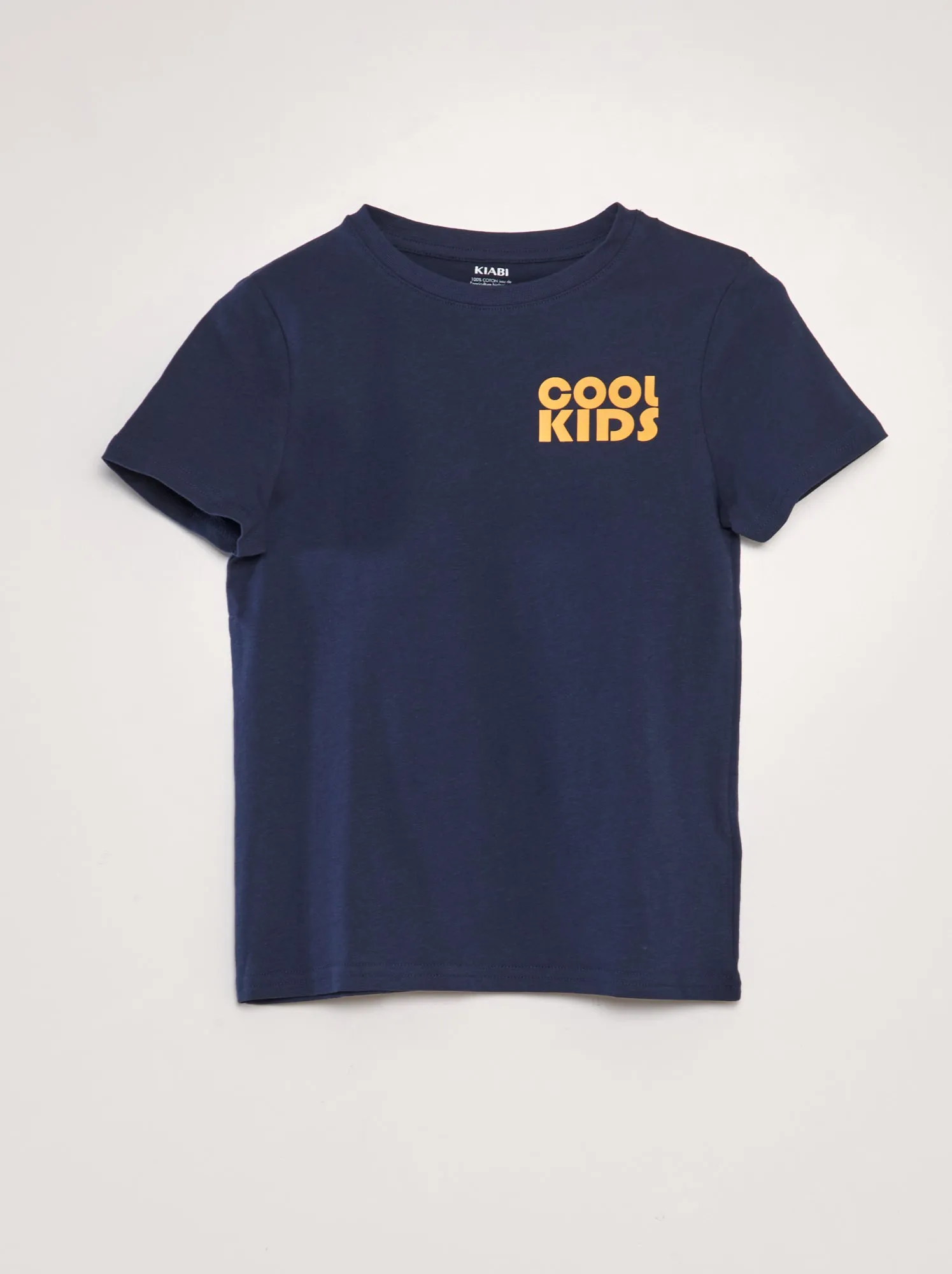 T-shirt stampata in cotone - BLU