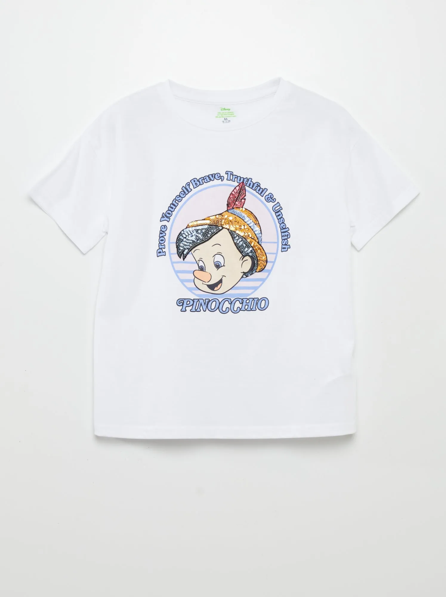 T-shirt 'Disney' con paillettes - BIANCO