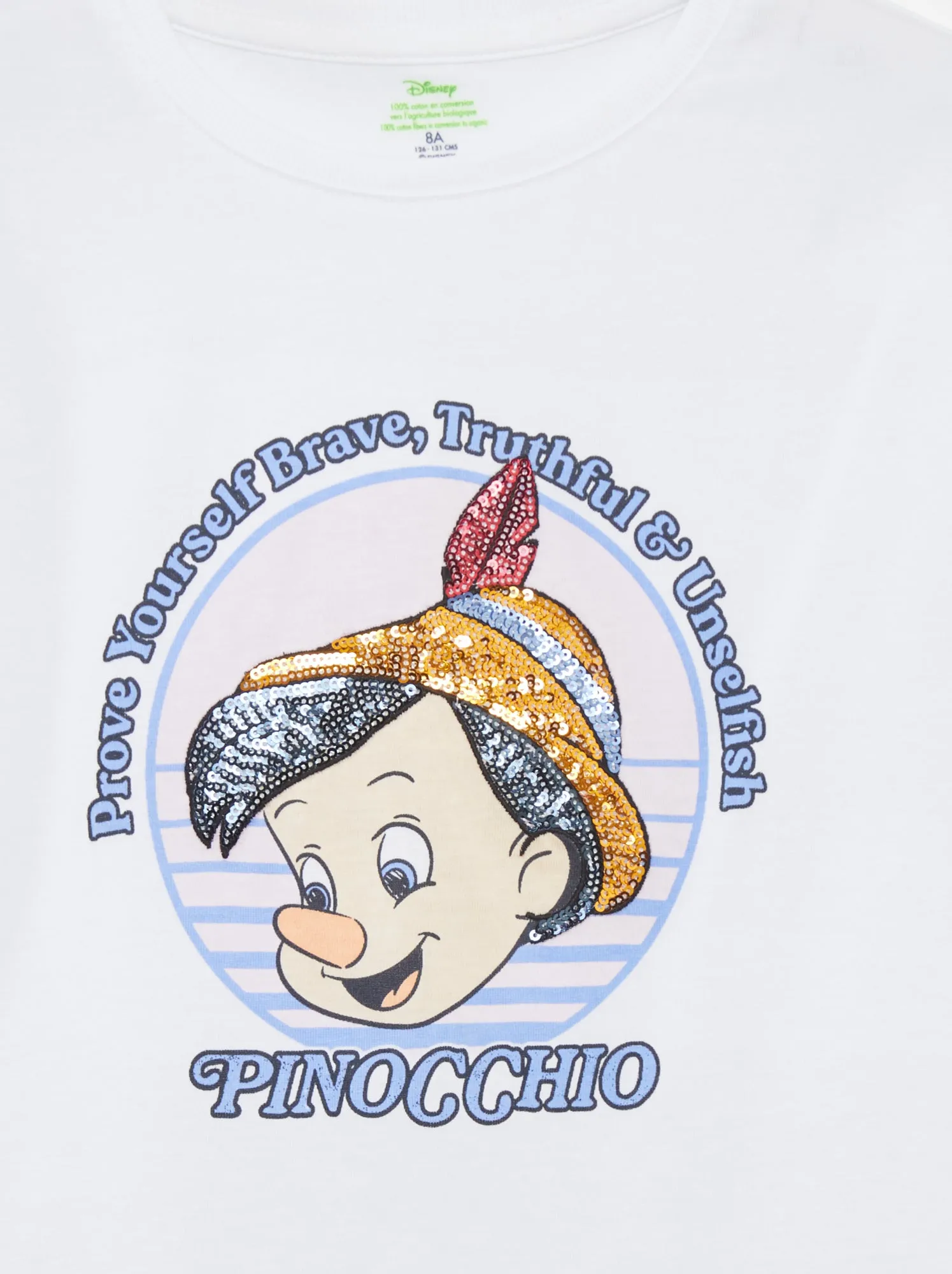 T-shirt 'Disney' con paillettes - BIANCO