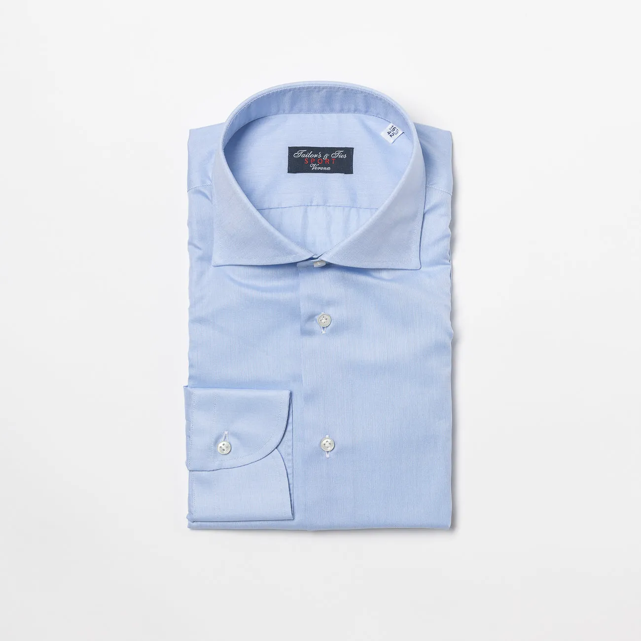 Tailor's & Ties Camicia classica Tailor's & Ties in popeline azzurro