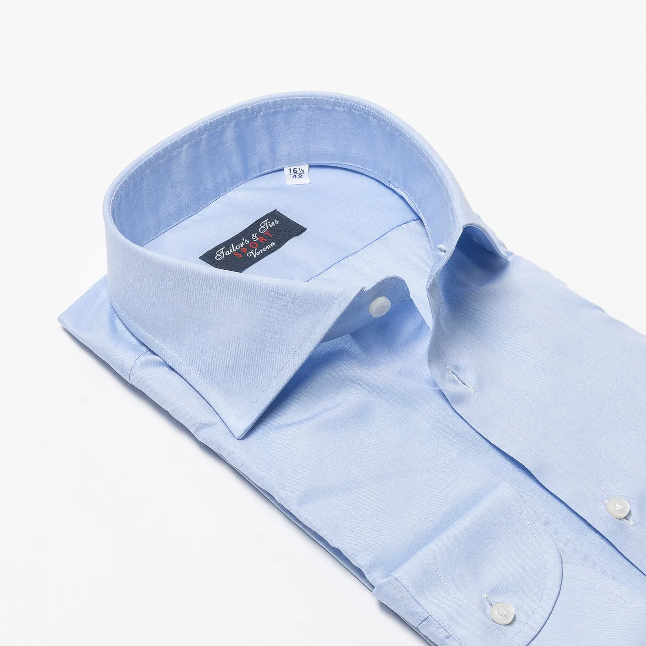 Tailor's & Ties Camicia classica Tailor's & Ties in popeline azzurro