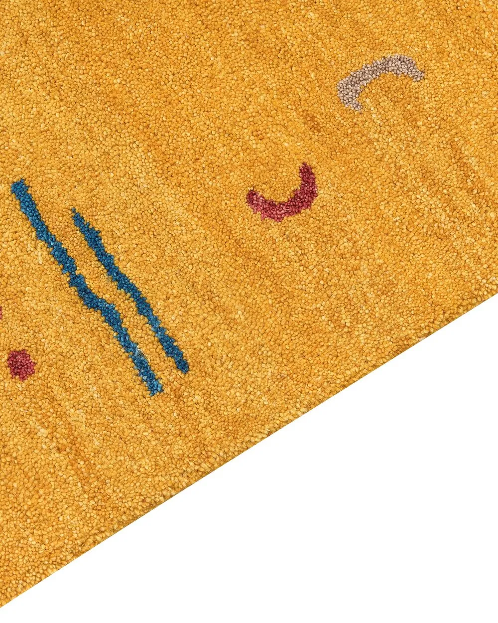 Tappeto Gabbeh  lana giallo 140 x 200 cm AKALAN