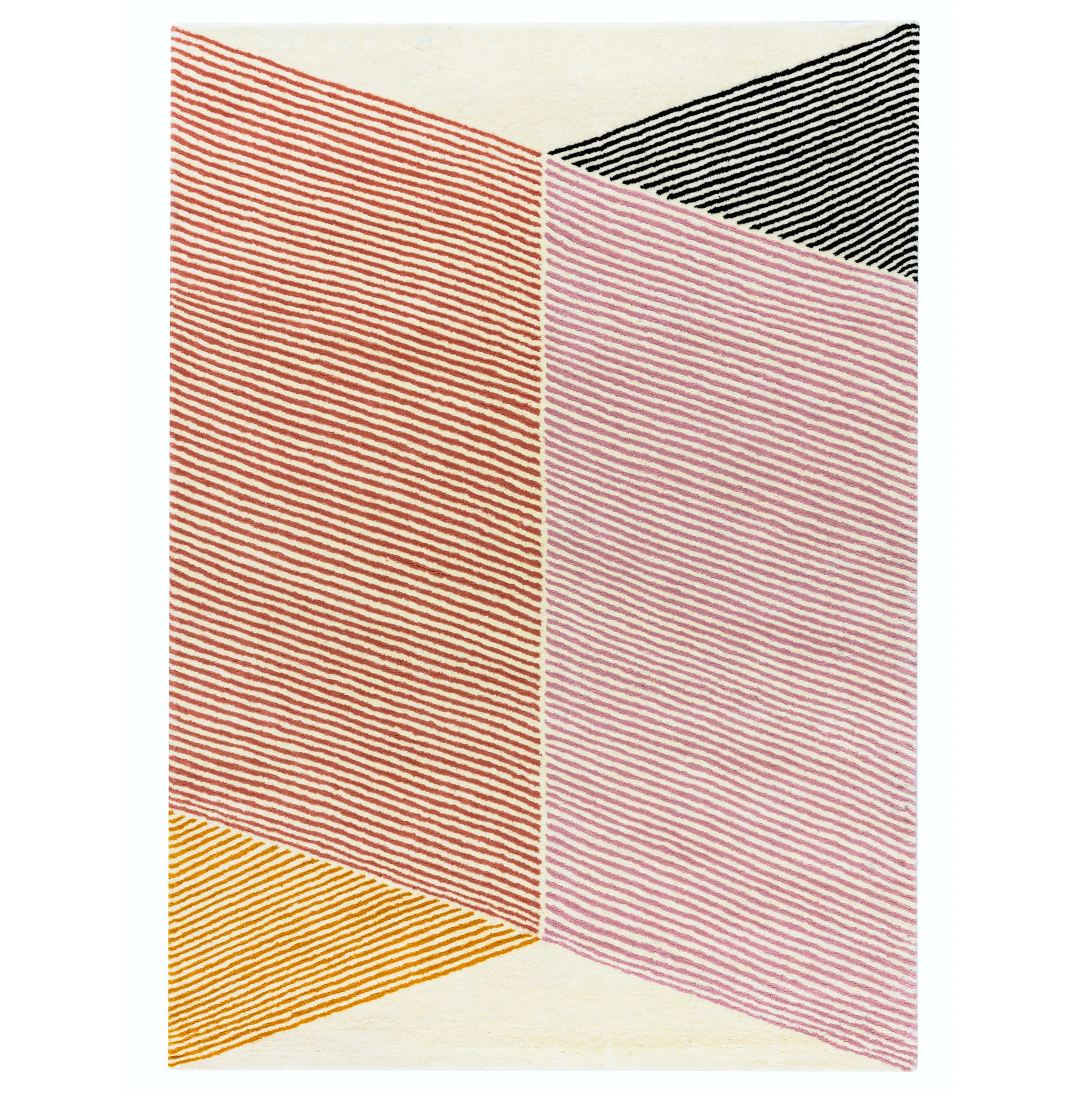 Tappeto in lana rosa Rectangles.jy{font-size:18px}170x240 cm