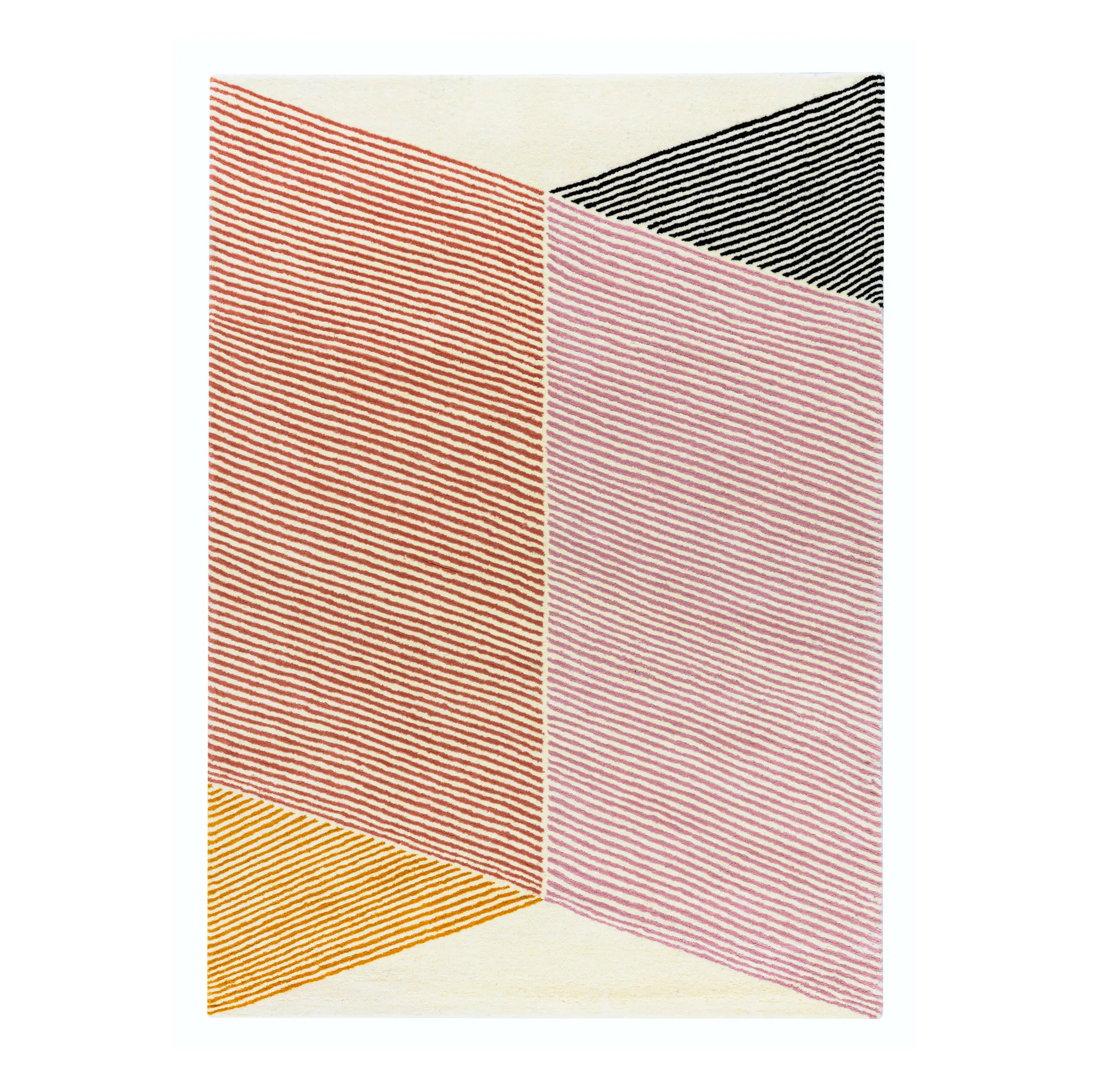 Tappeto in lana rosa Rectangles.jy{font-size:18px}170x240 cm