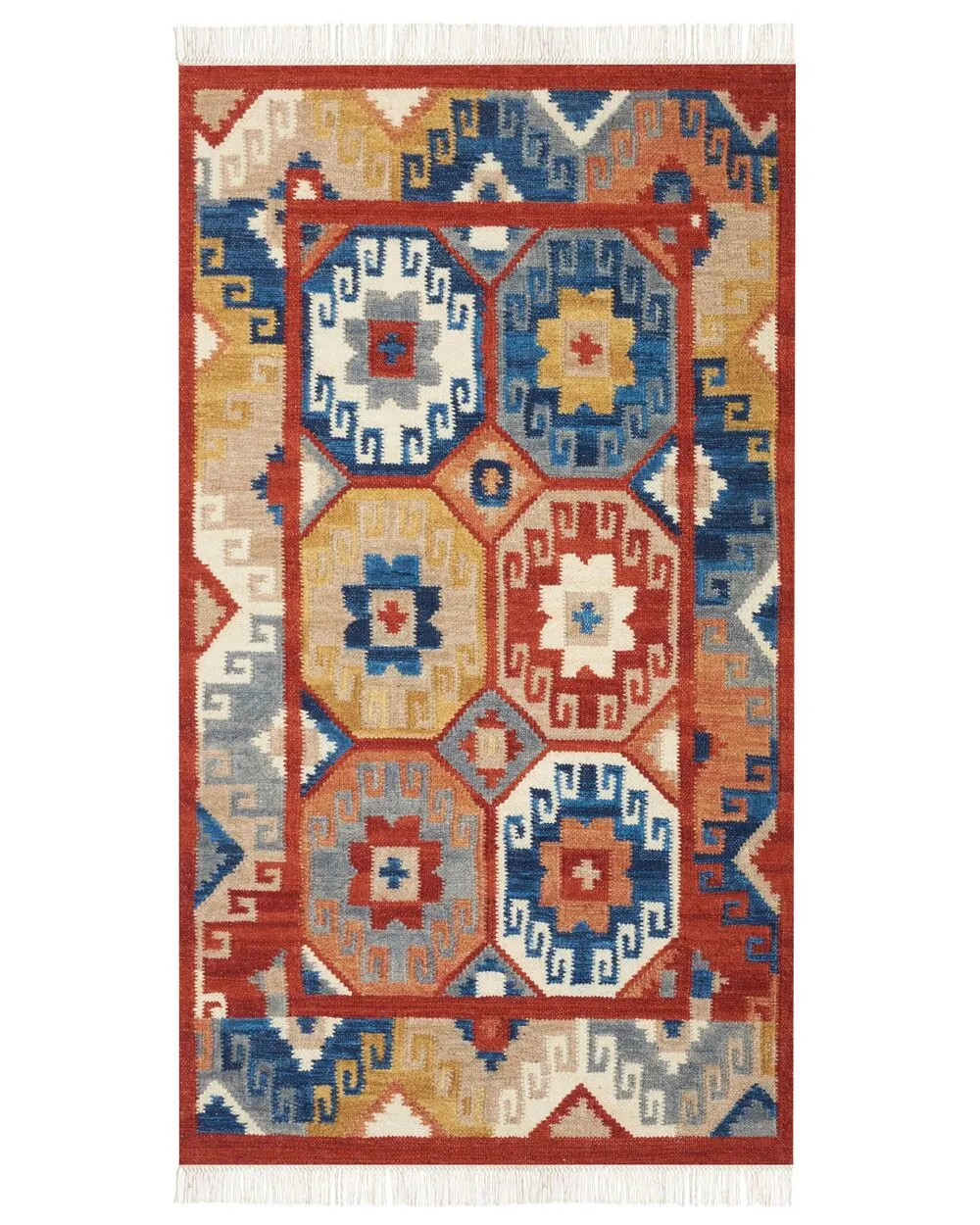 Tappeto kilim lana multicolore 80 x 150 cm LUSARAT