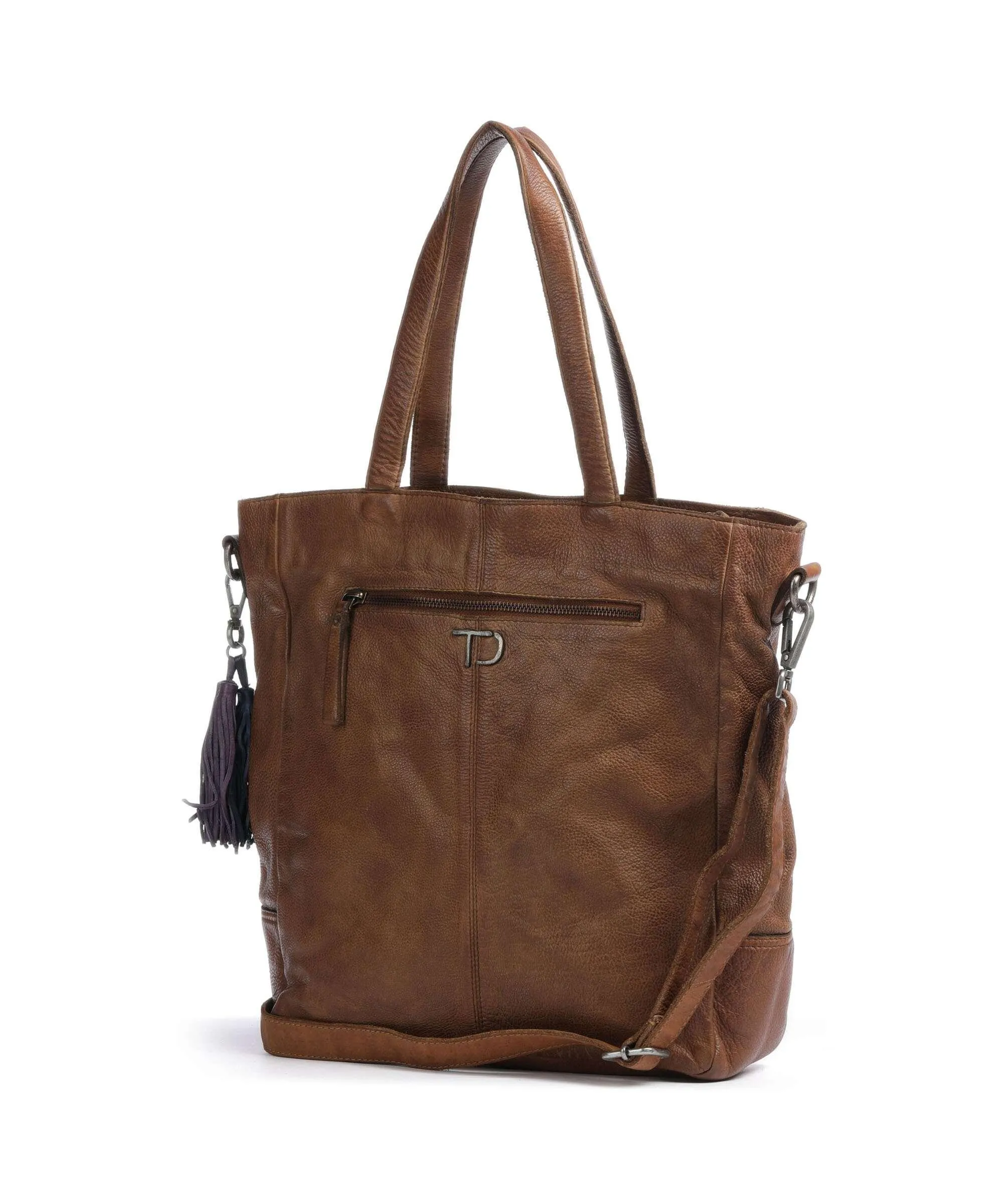 Taschendieb Wien Versöhnungsstraße 1 Borsa shopper pelle di vacchetta grana marrone  
