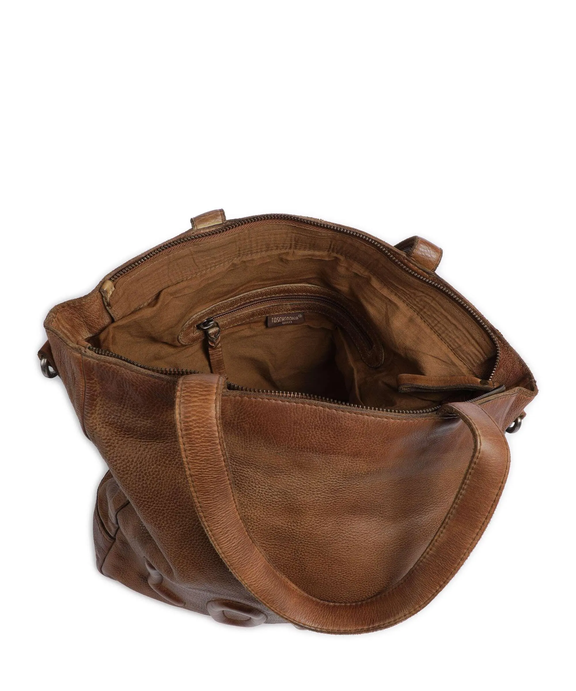  Taschendieb Wien Versöhnungsstraße 1 Borsa shopper pelle di vacchetta grana marrone  