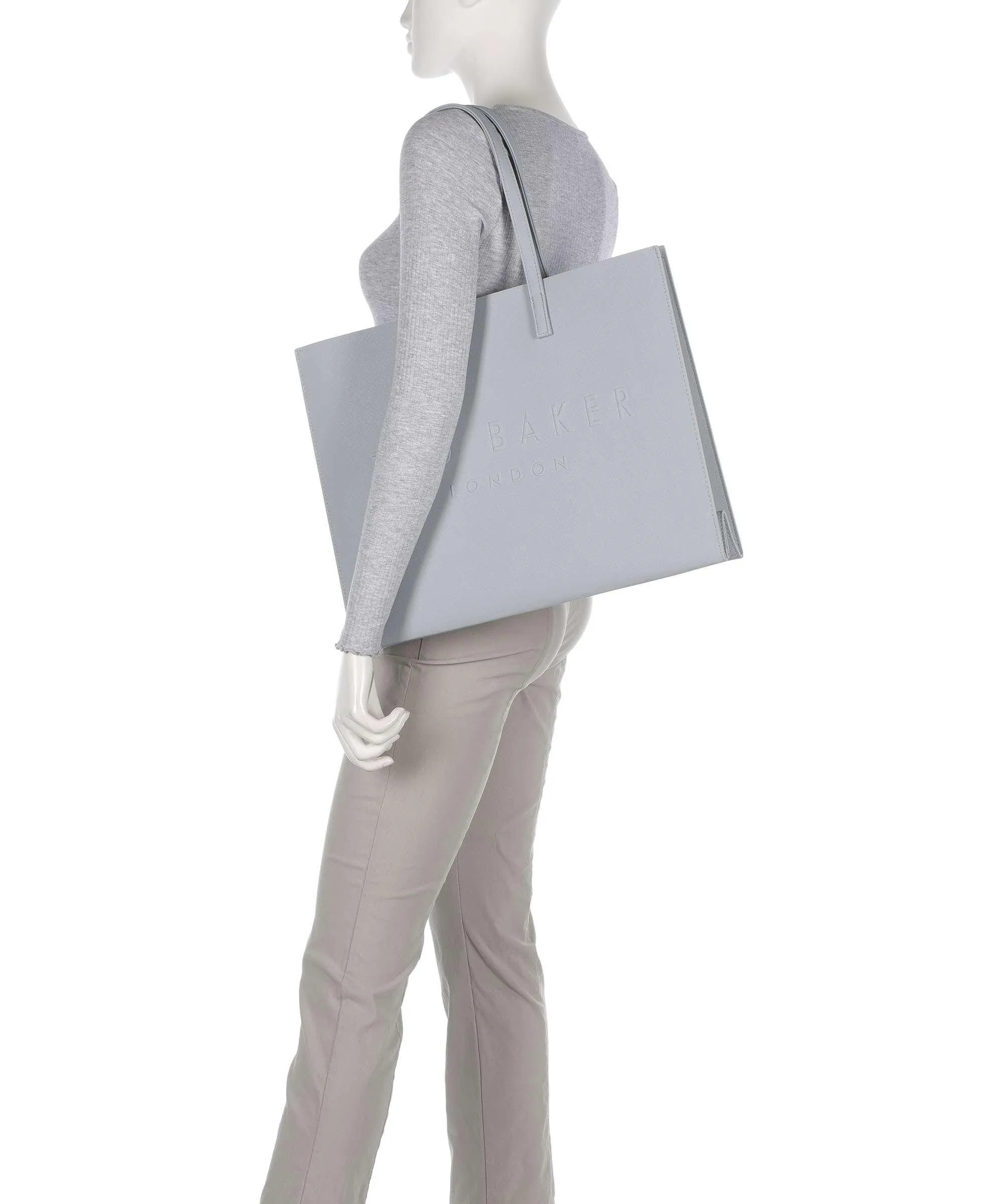  Ted Baker Sukicon Borsa shopper pelle sintetica grigio chiaro  