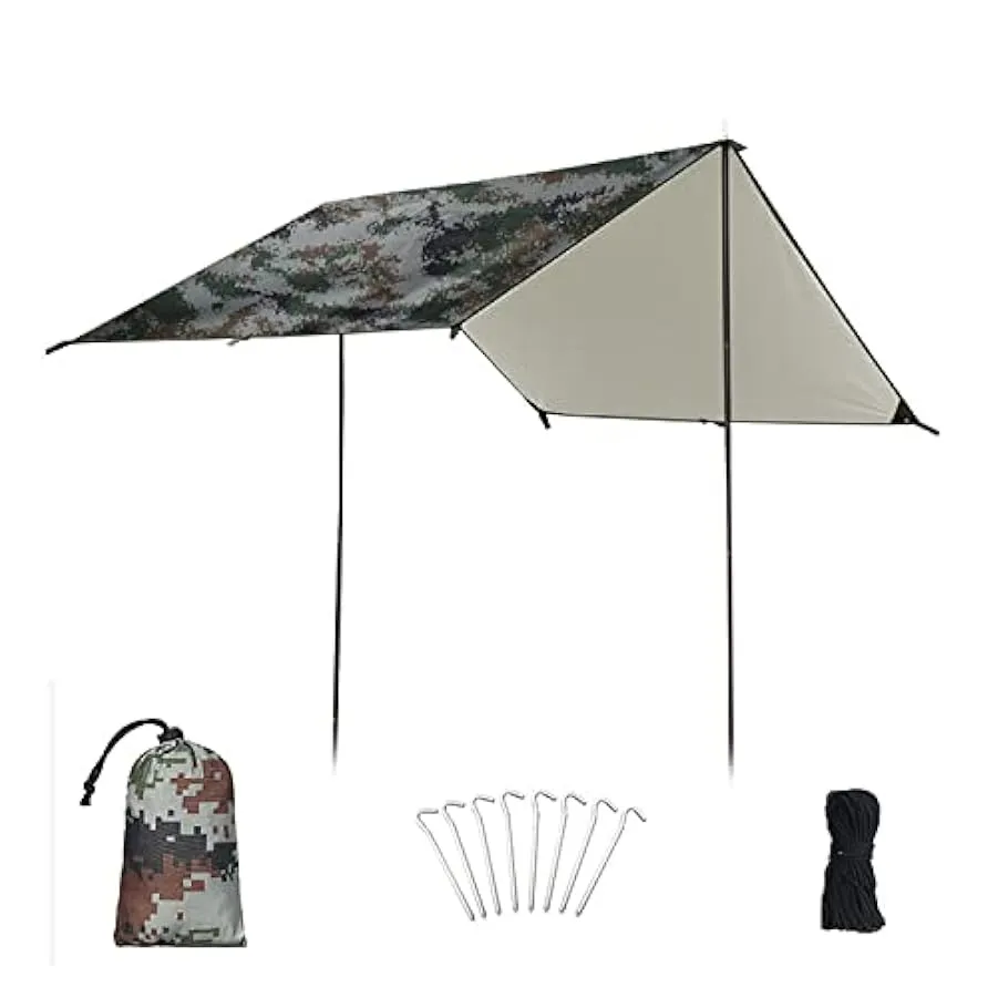 Tenda Da Esterno Multifunzionale Grande Telo Telone Per Amaca, Ultra Leggero Impermeabile Anti-UV Telone Da Campeggio Coperte Da