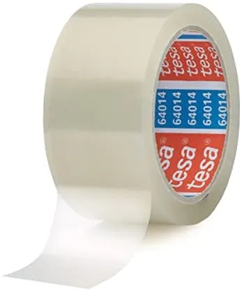tesapack 64014 PP Nastro Adesivo Marrone, Resistente all'Invecchiamento e allo Strappo, Silenzioso e Fortemente Adesivo, Confezi