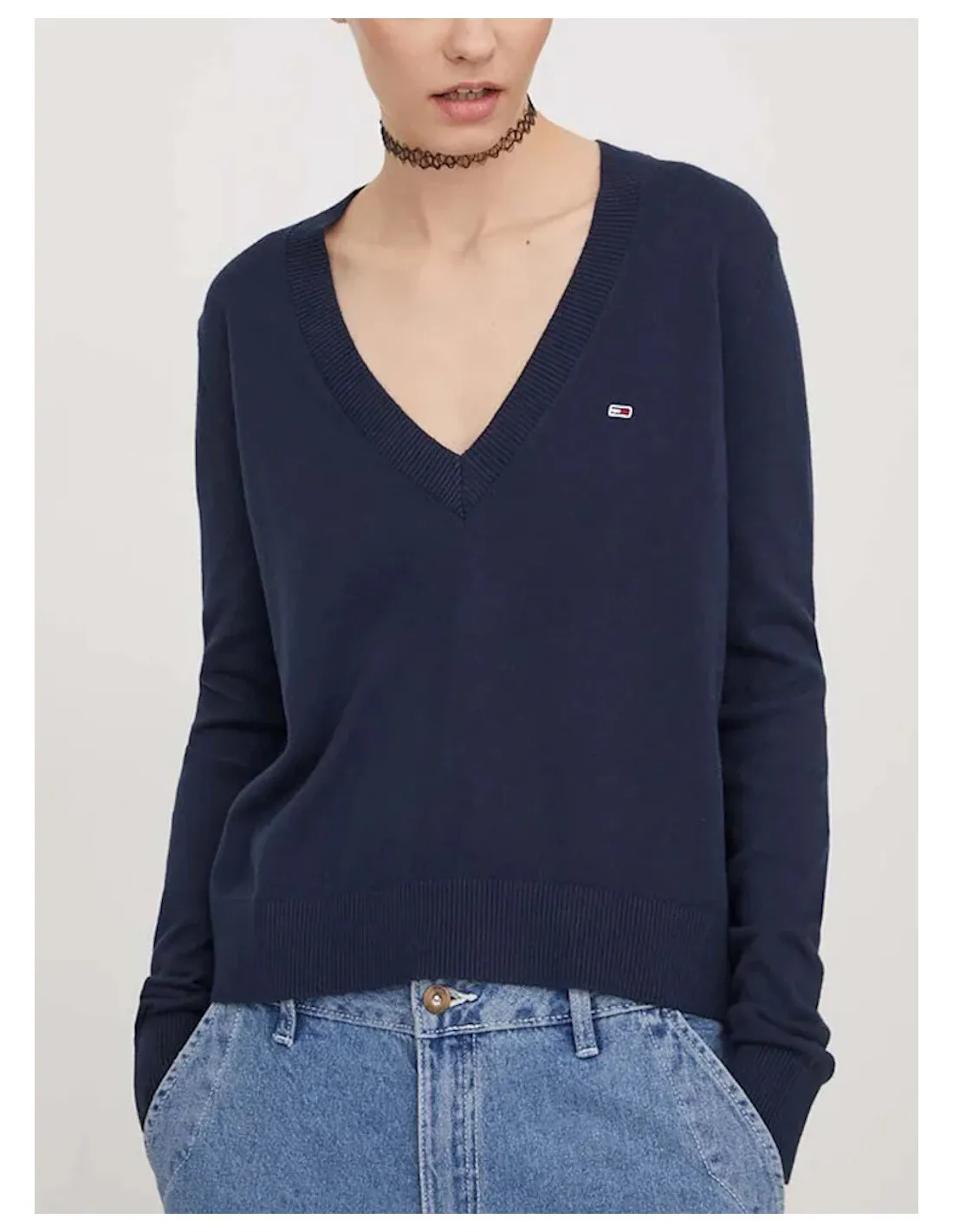 TOMMY JEANS MAGLIA DONNA,TJW ESSENTIAL VNECK