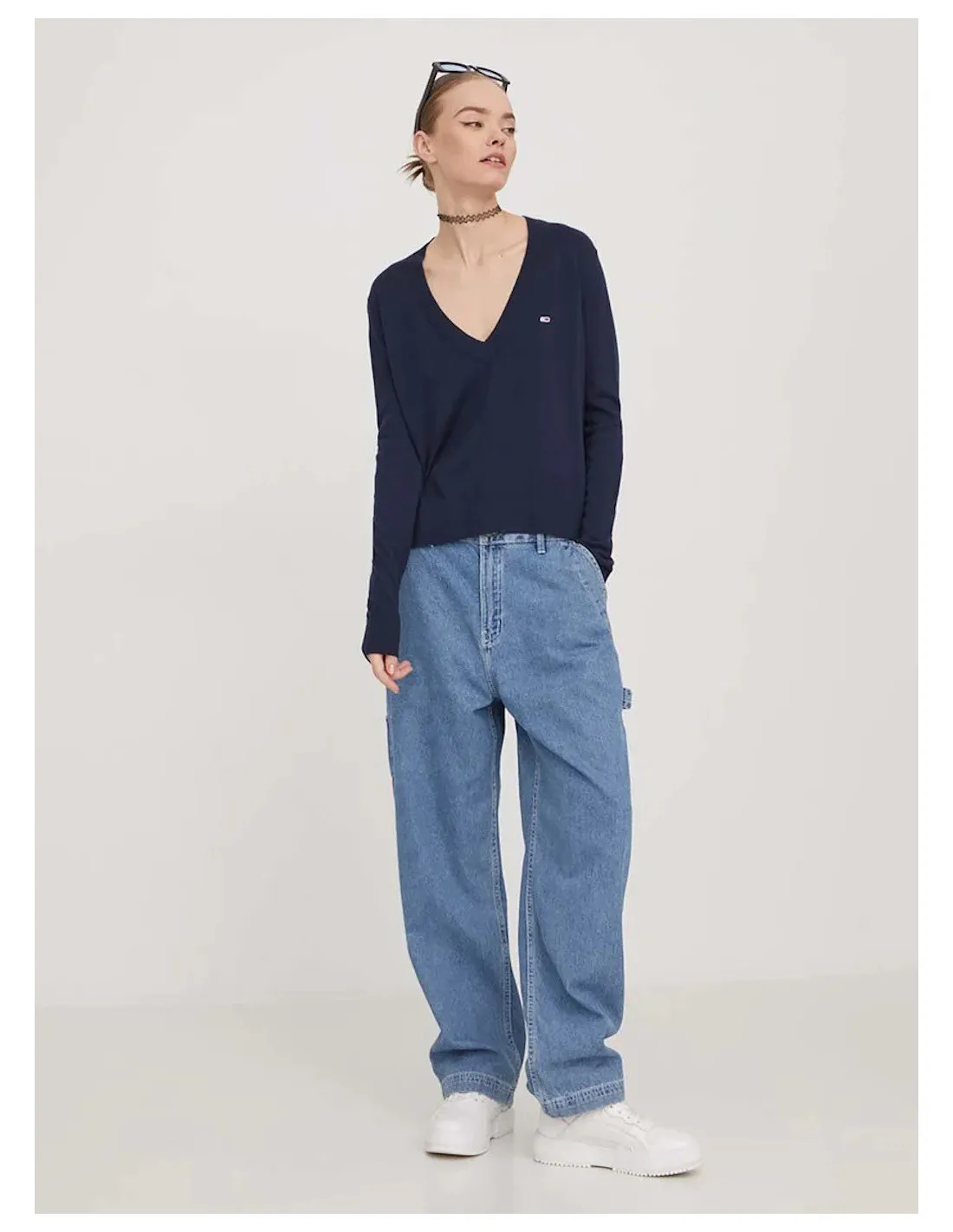 TOMMY JEANS MAGLIA DONNA,TJW ESSENTIAL VNECK
