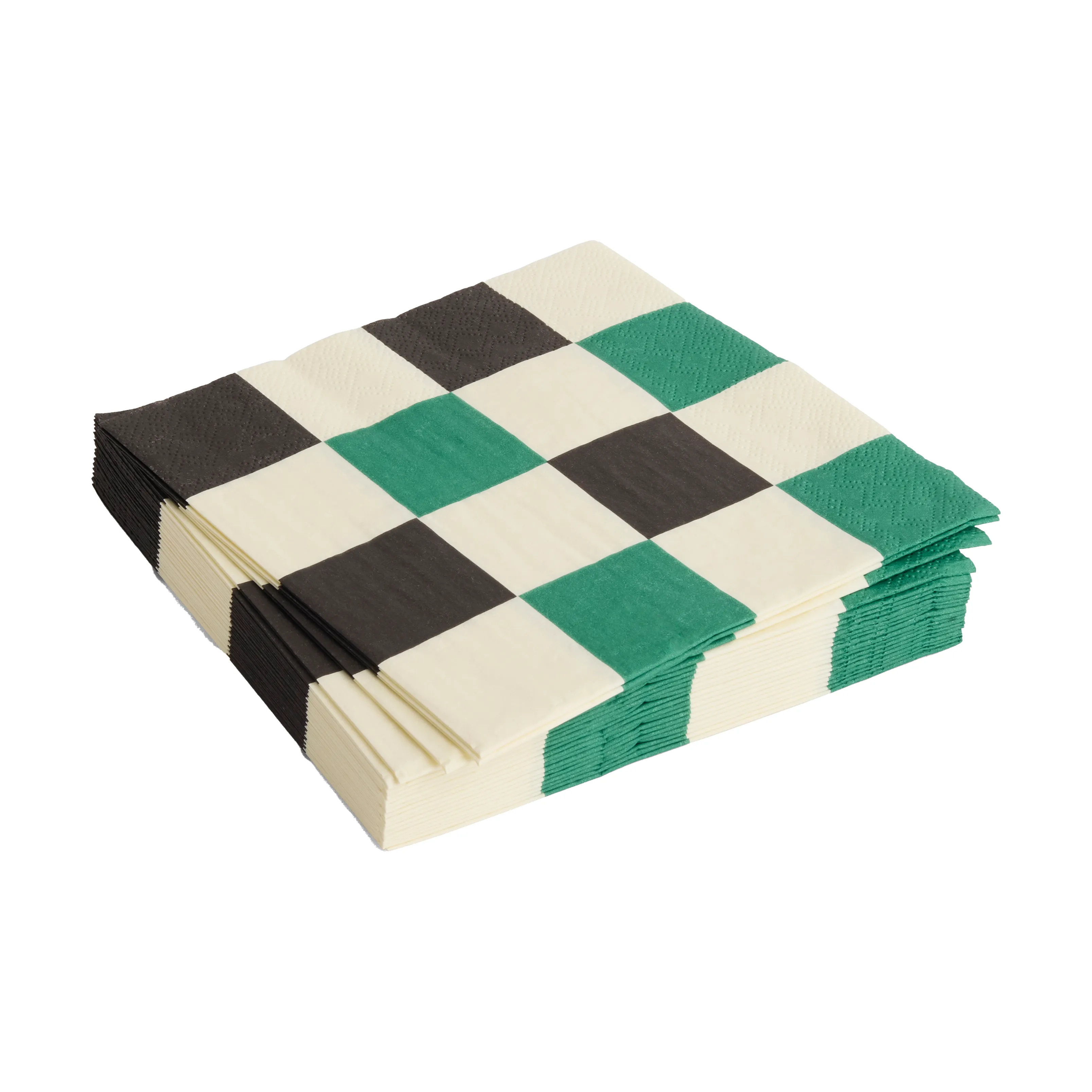 Tovaglioli da pranzo a quadretti Pattern 33x33 cm, confezione da 20.jo{font-size:18px}Off white-green-black M