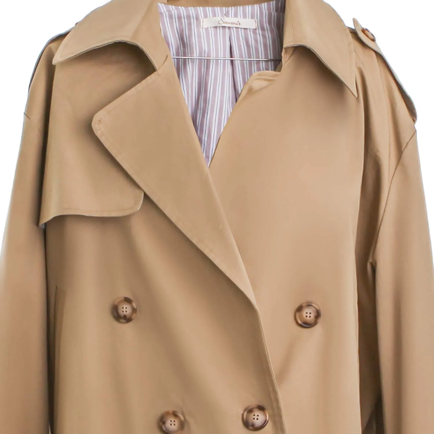 Trench Coat Corto Beige Donna E Teenager