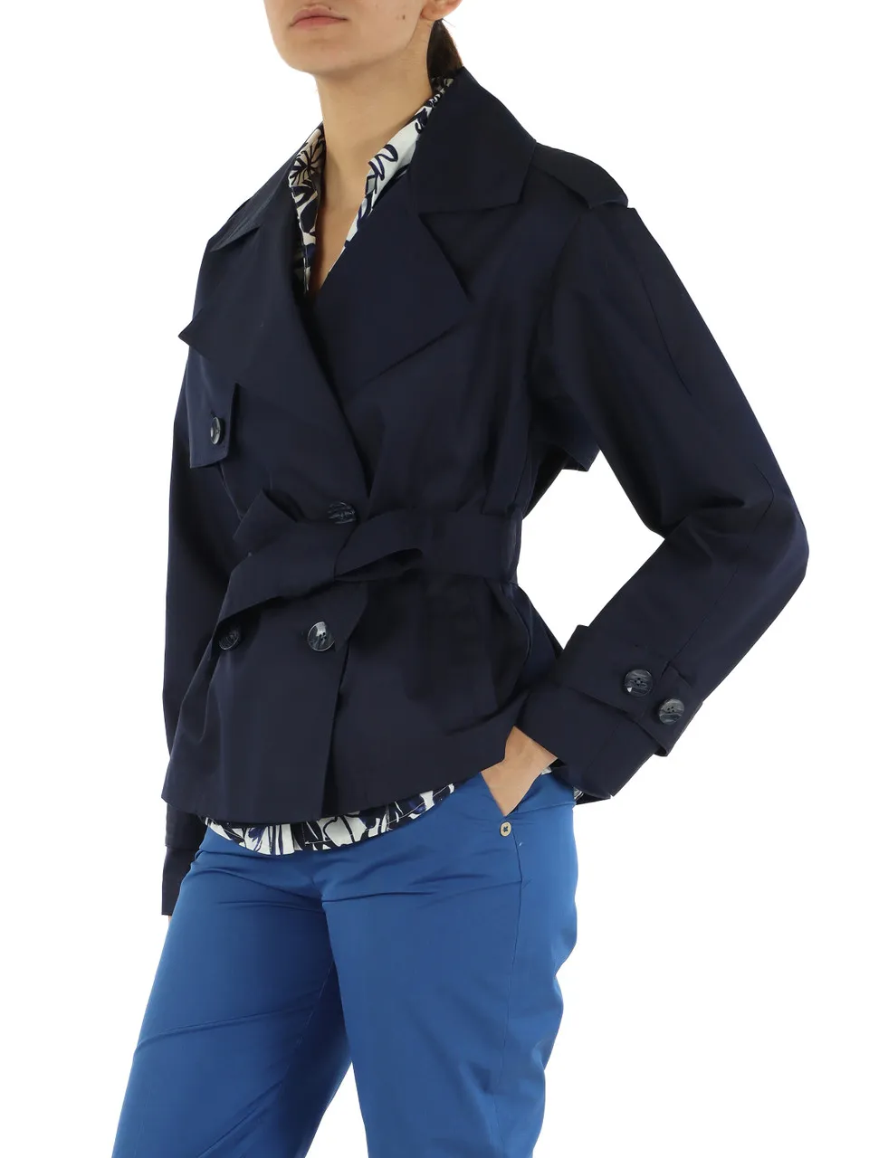 Trench corto in misto cotone VIK