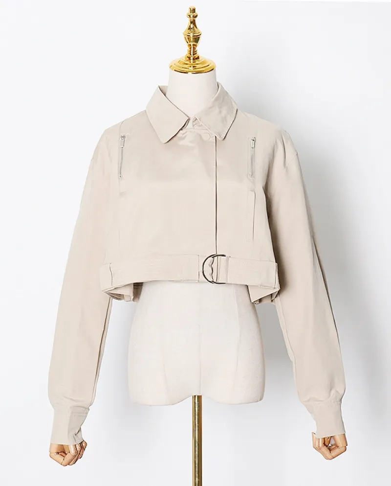 Trench di media lunghezza con colletto da abito casual elegante da donna staccabile