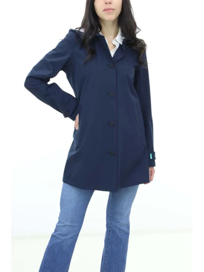 Trench impermeabule con cappuccio