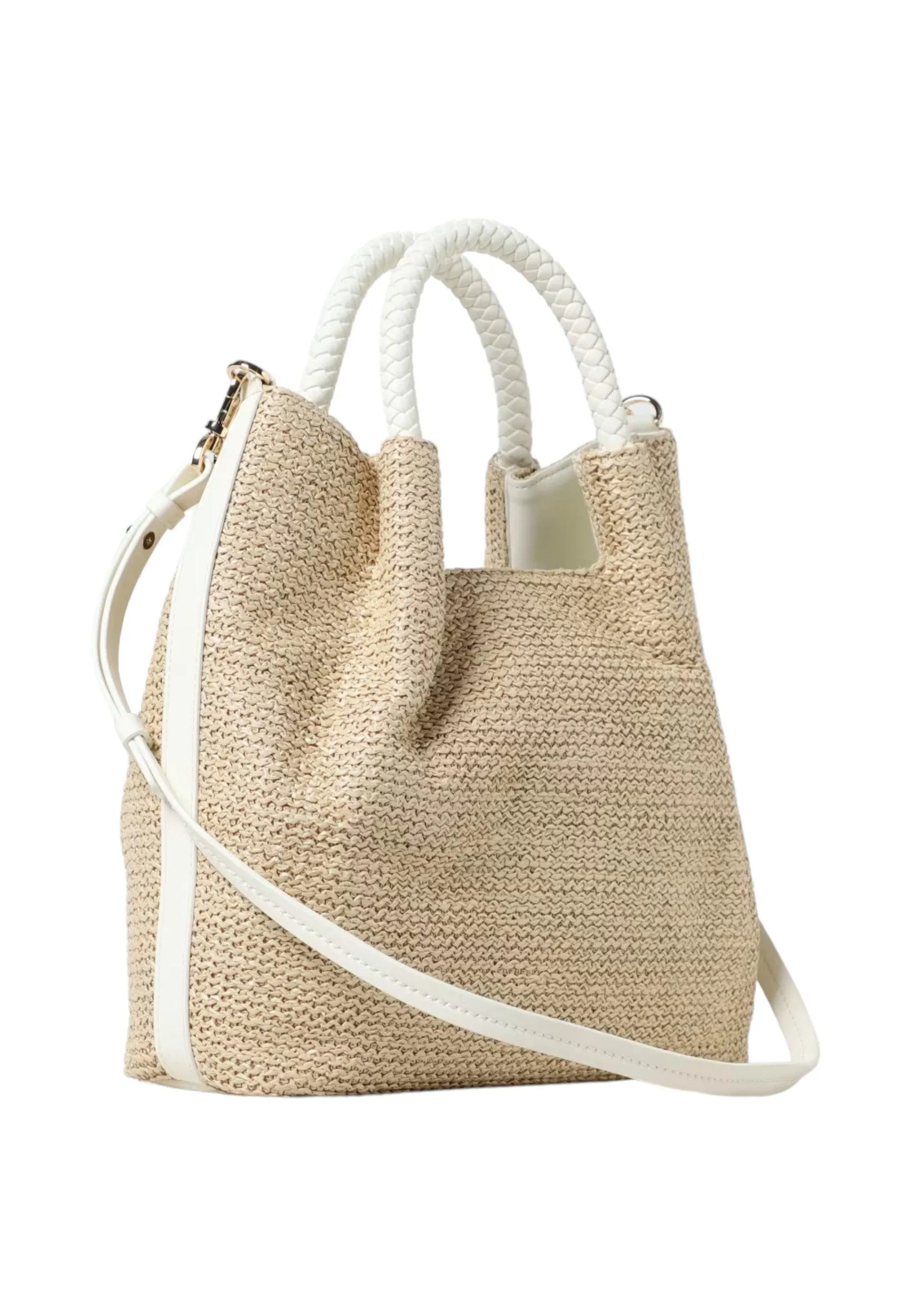 TWINSET Borsa Tote Donna Paglia White 241TD8281