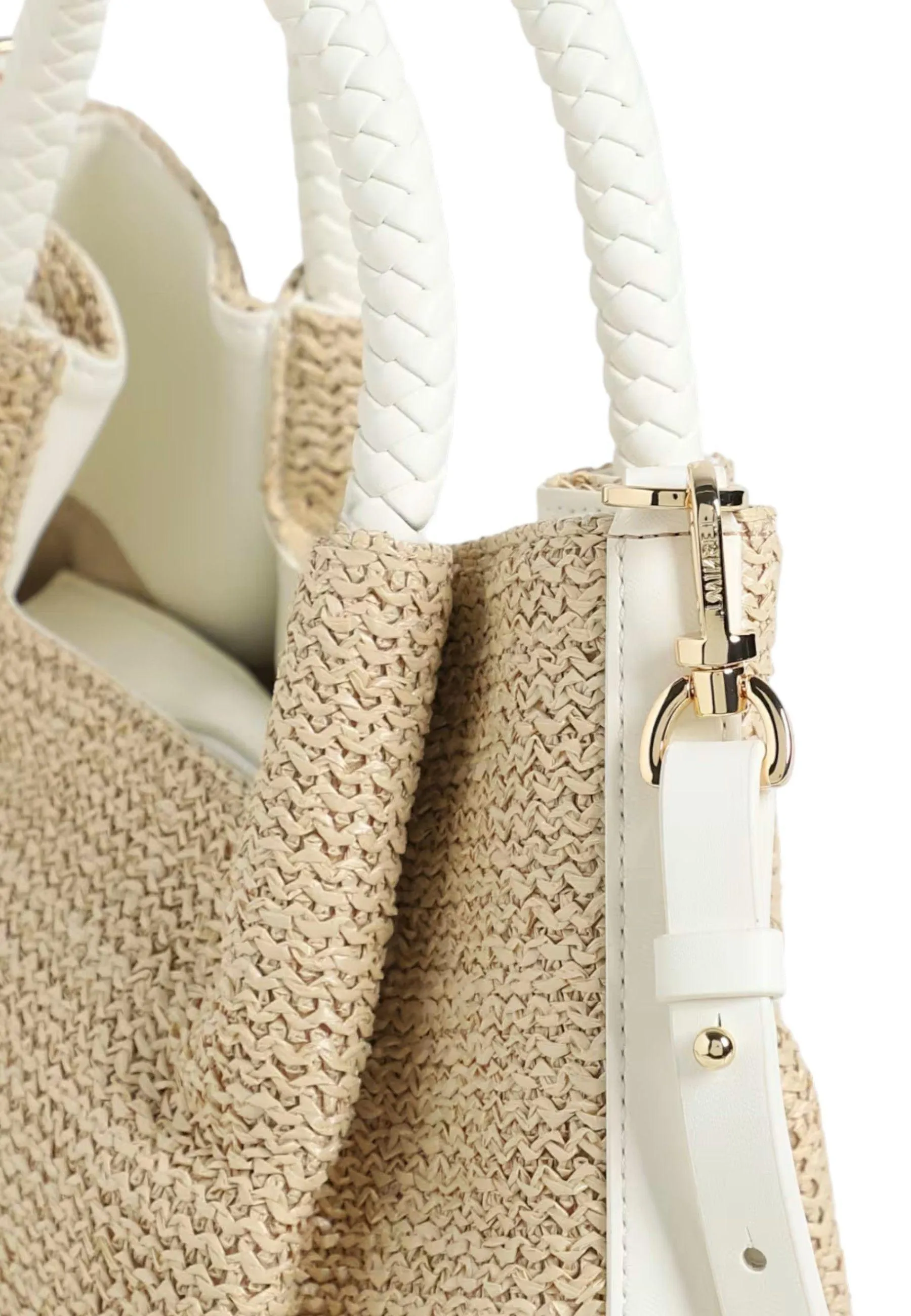 TWINSET Borsa Tote Donna Paglia White 241TD8281