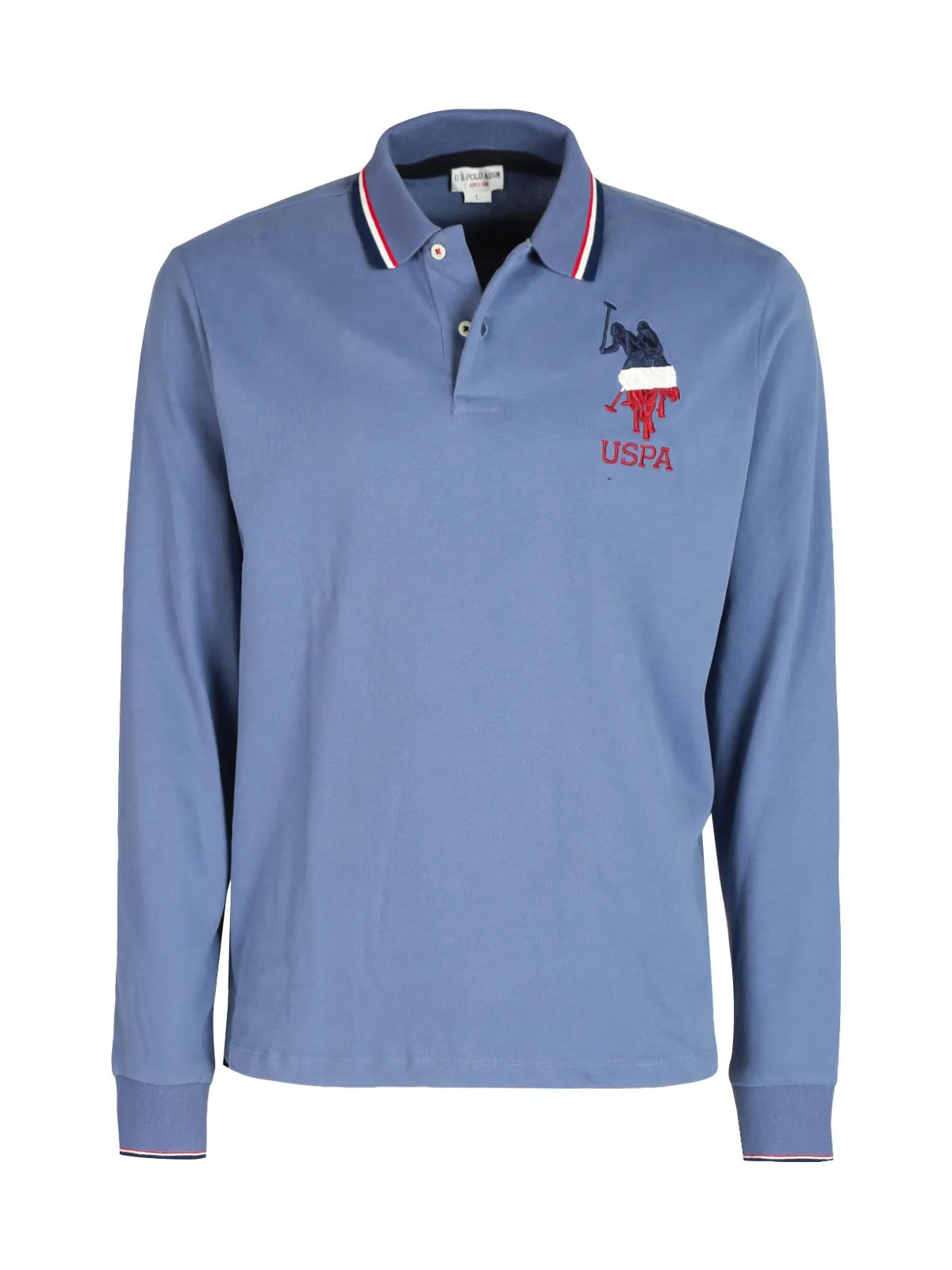 U.S. Polo Assn. Polo à manches longues pour homme en coton