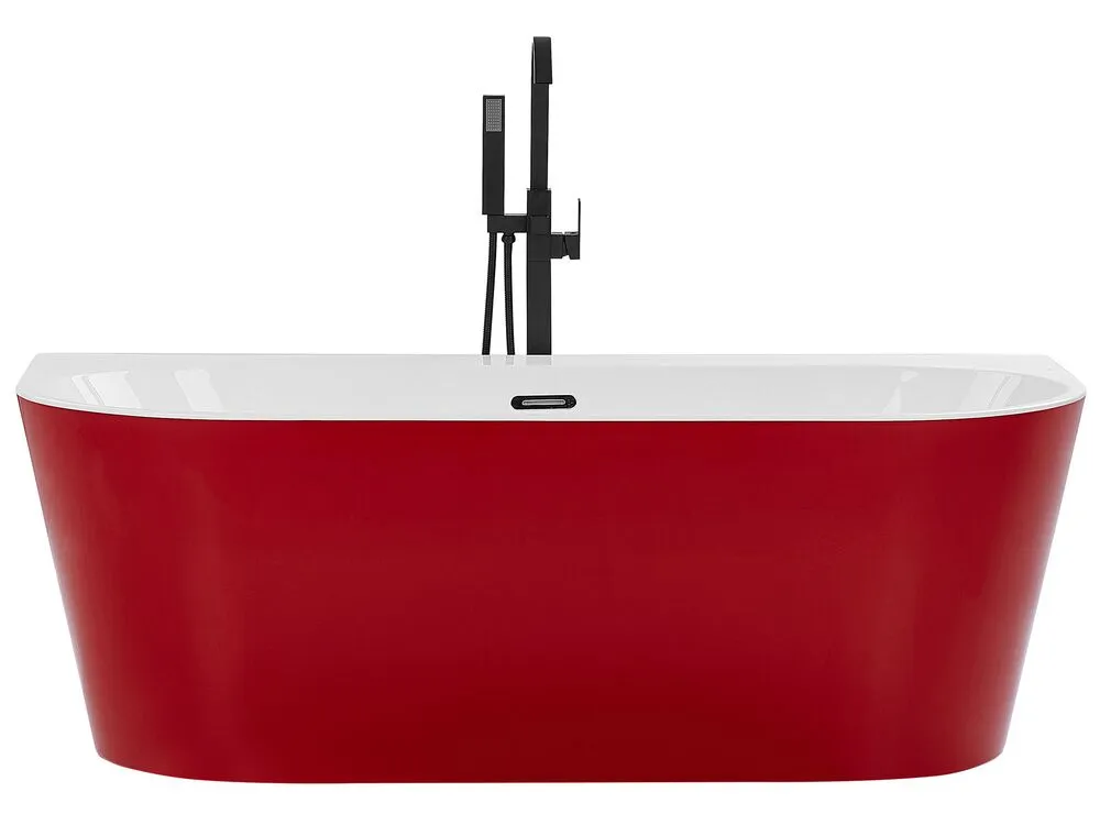 Vasca freestanding rosso 170 x 80 cm HARVEY
