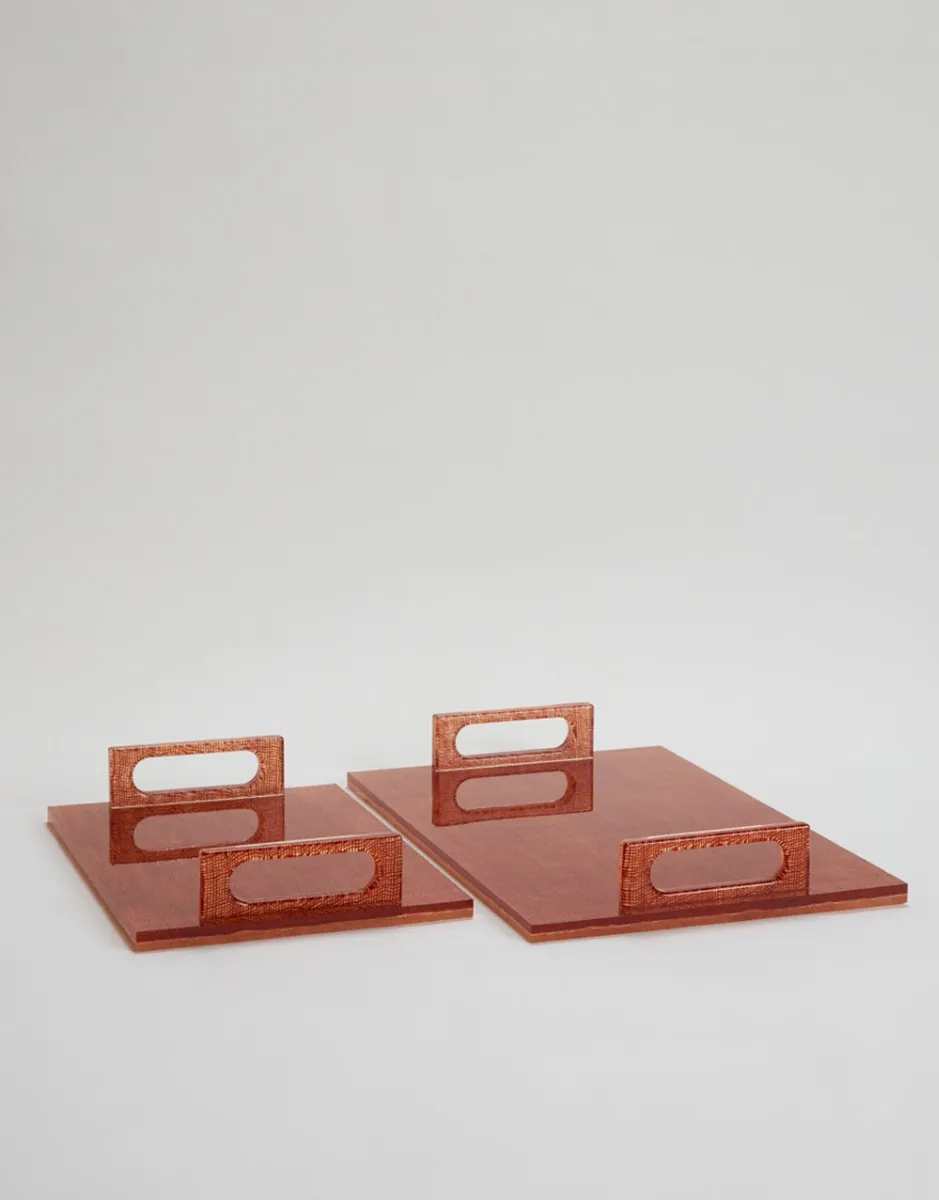     Vassoio di design in plexiglass e tessuto | Vassoio   