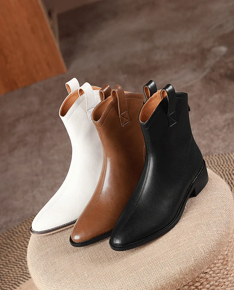Vendita all'ingrosso Autunno e Inverno Stile britannico Retro Punta a punta Tacco medio basso Bocca a V Stivali da cowboy occide