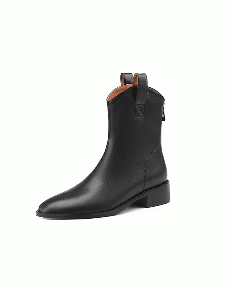 Vendita all'ingrosso Autunno e Inverno Stile britannico Retro Punta a punta Tacco medio basso Bocca a V Stivali da cowboy occide