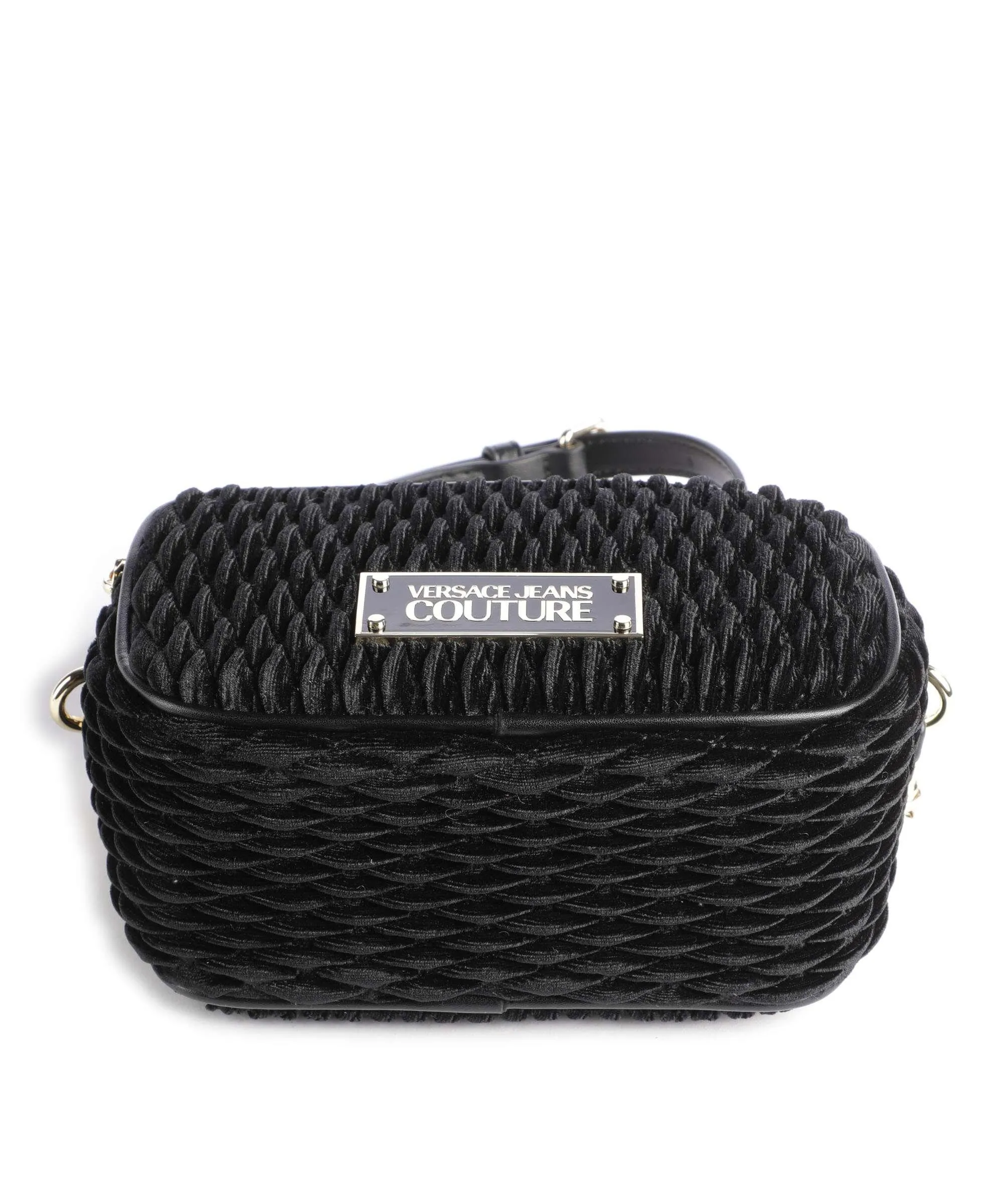  Versace Jeans Couture Crunchy Bags Borsa a tracolla poliestere, pelle sintetica nero  