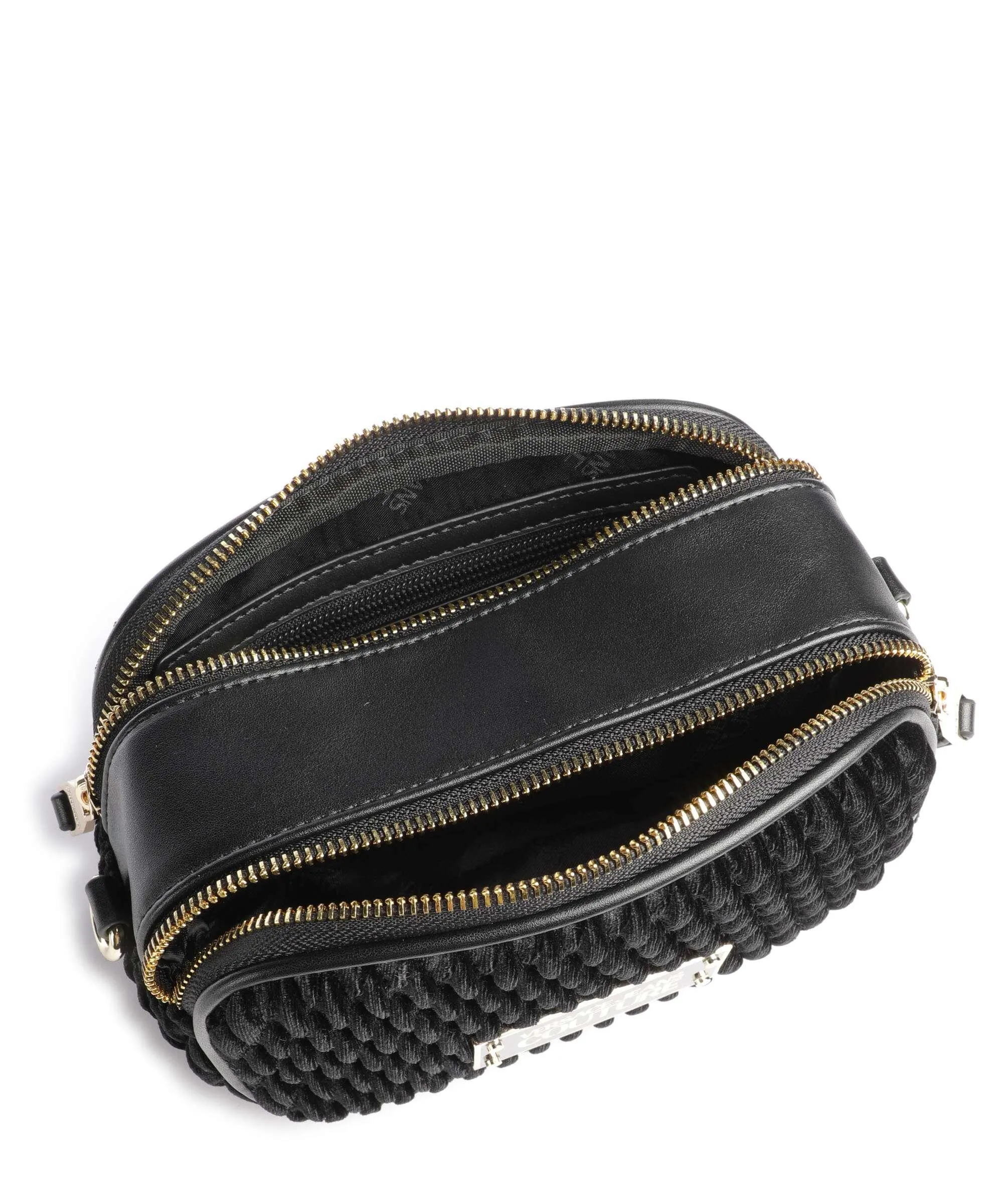  Versace Jeans Couture Crunchy Bags Borsa a tracolla poliestere, pelle sintetica nero  
