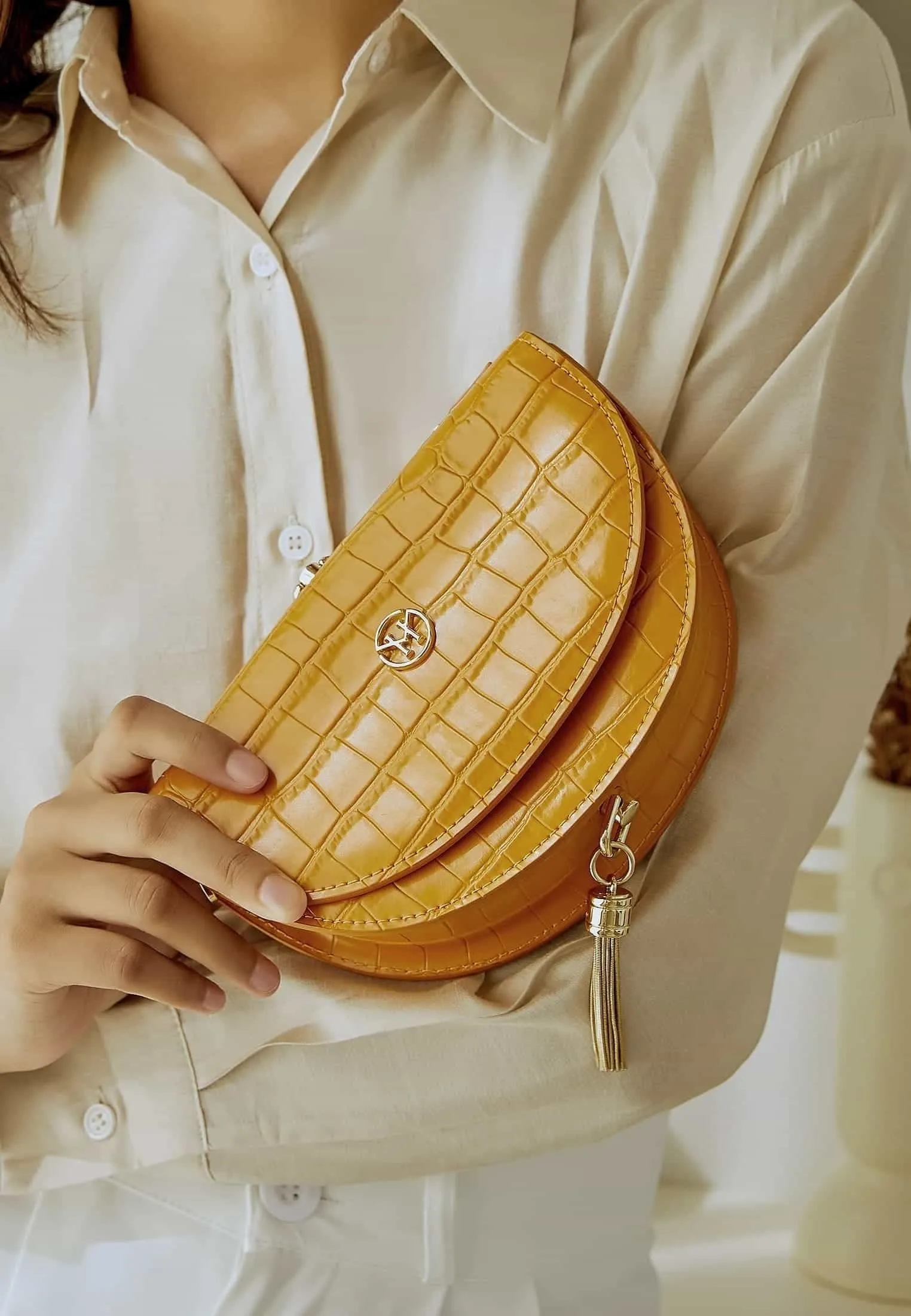 VINTAGE HALF-MOON - Borsa a mano