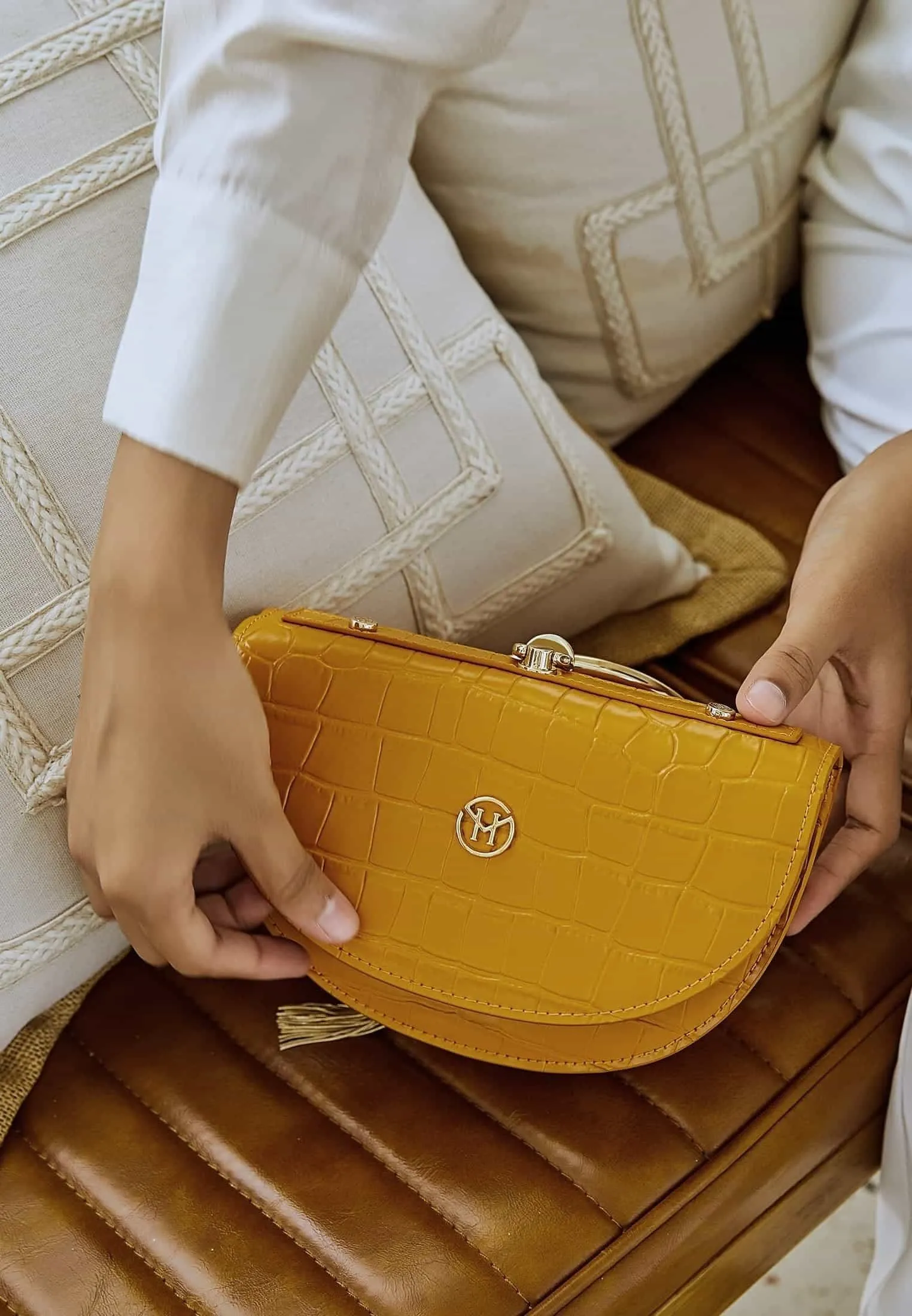 VINTAGE HALF-MOON - Borsa a mano