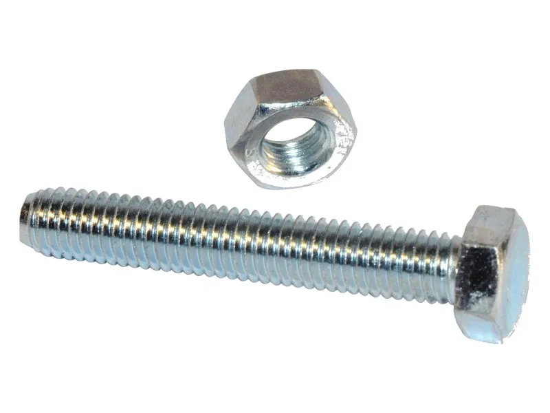 Vite DIN 933 M13 per metallo in acciaio zincato 8 mm x 50 mm 4 pz