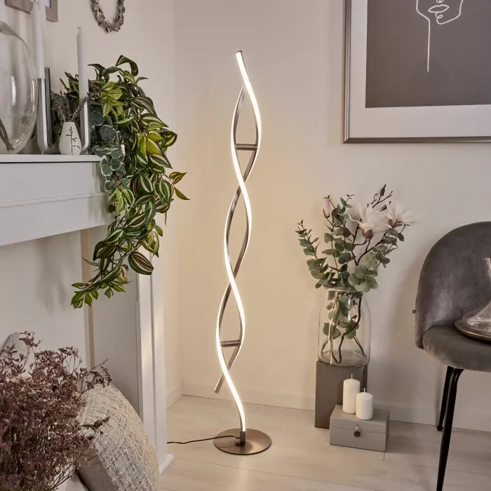 Wellington Lampada da terra LED Acciaio inox, 2-Luci