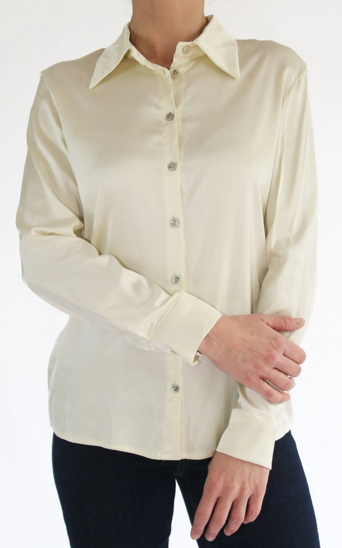 Wu’ Side – Camicia tinta unita – Burro