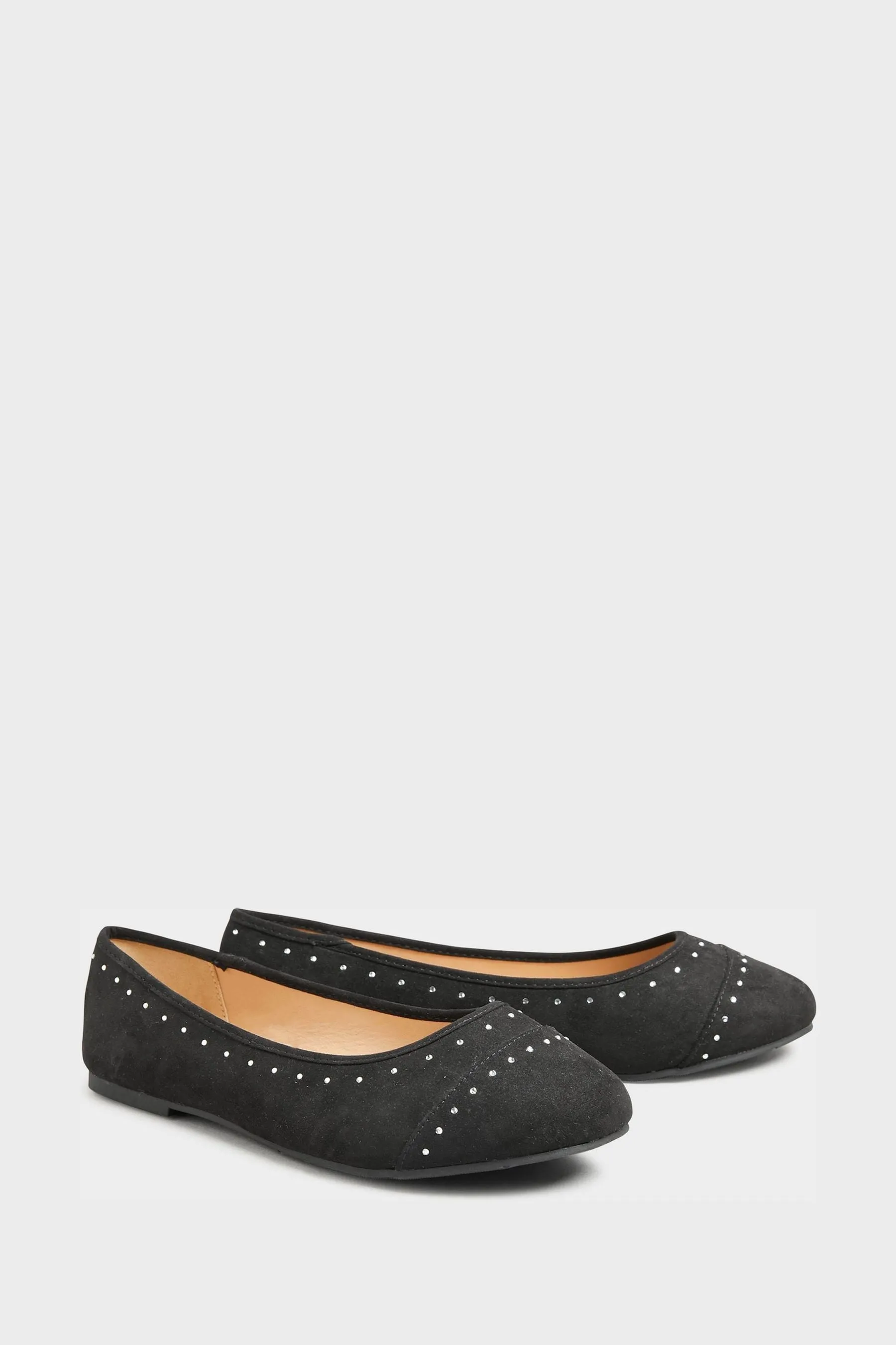 Yours Curve - Ballerine Scarpe extra Vestibilità ampia con strass